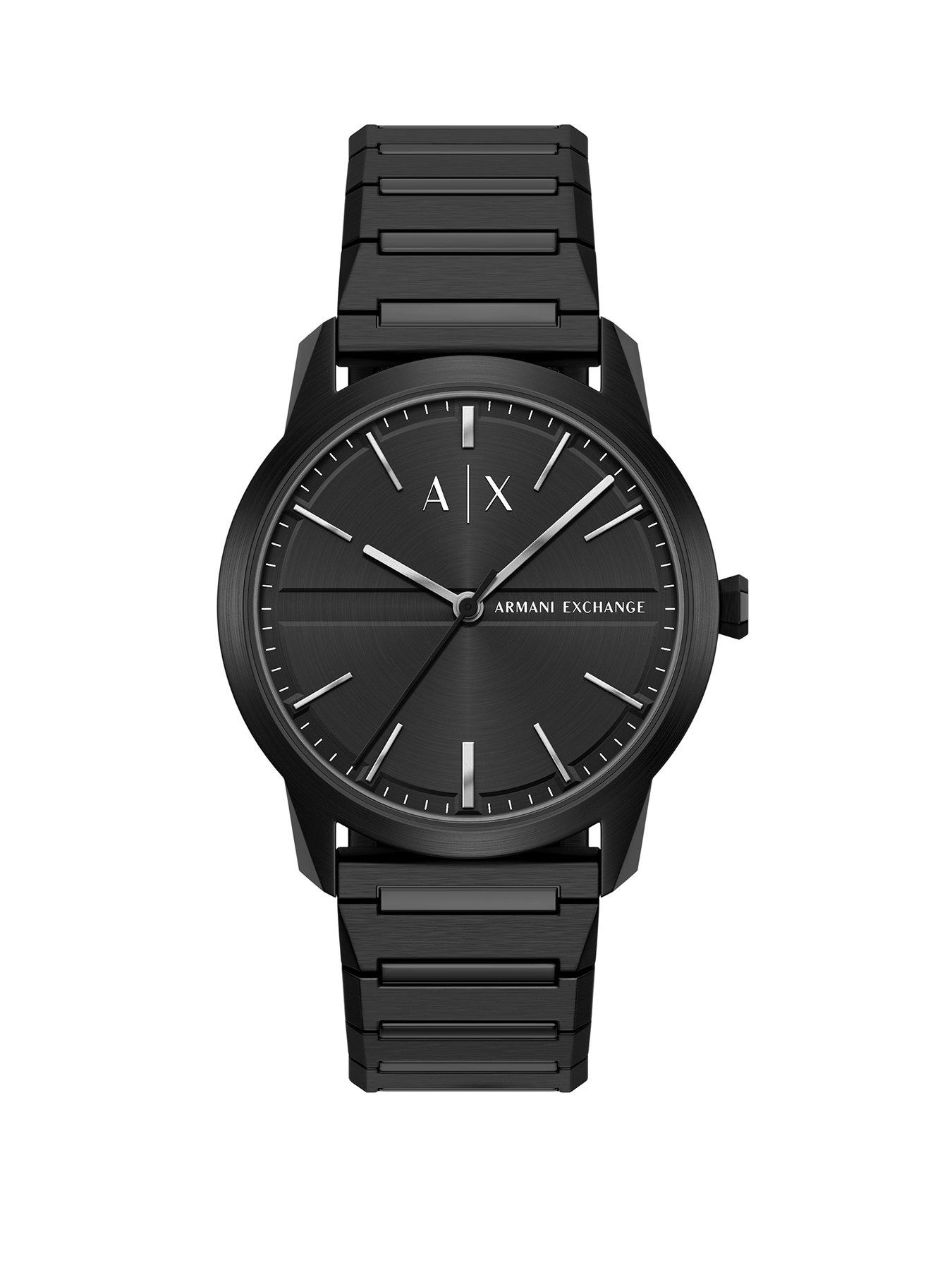 Image 1 of 7 of Armani Exchange Men's Three-Hand Black Stainless Steel Watch, AX2651