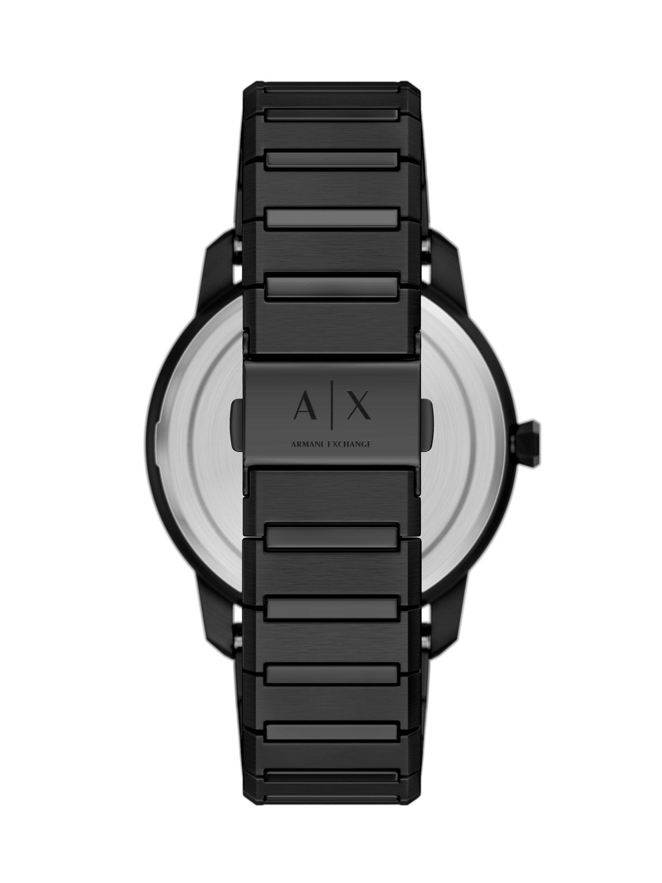 Image 2 of 7 of Armani Exchange Men's Three-Hand Black Stainless Steel Watch, AX2651