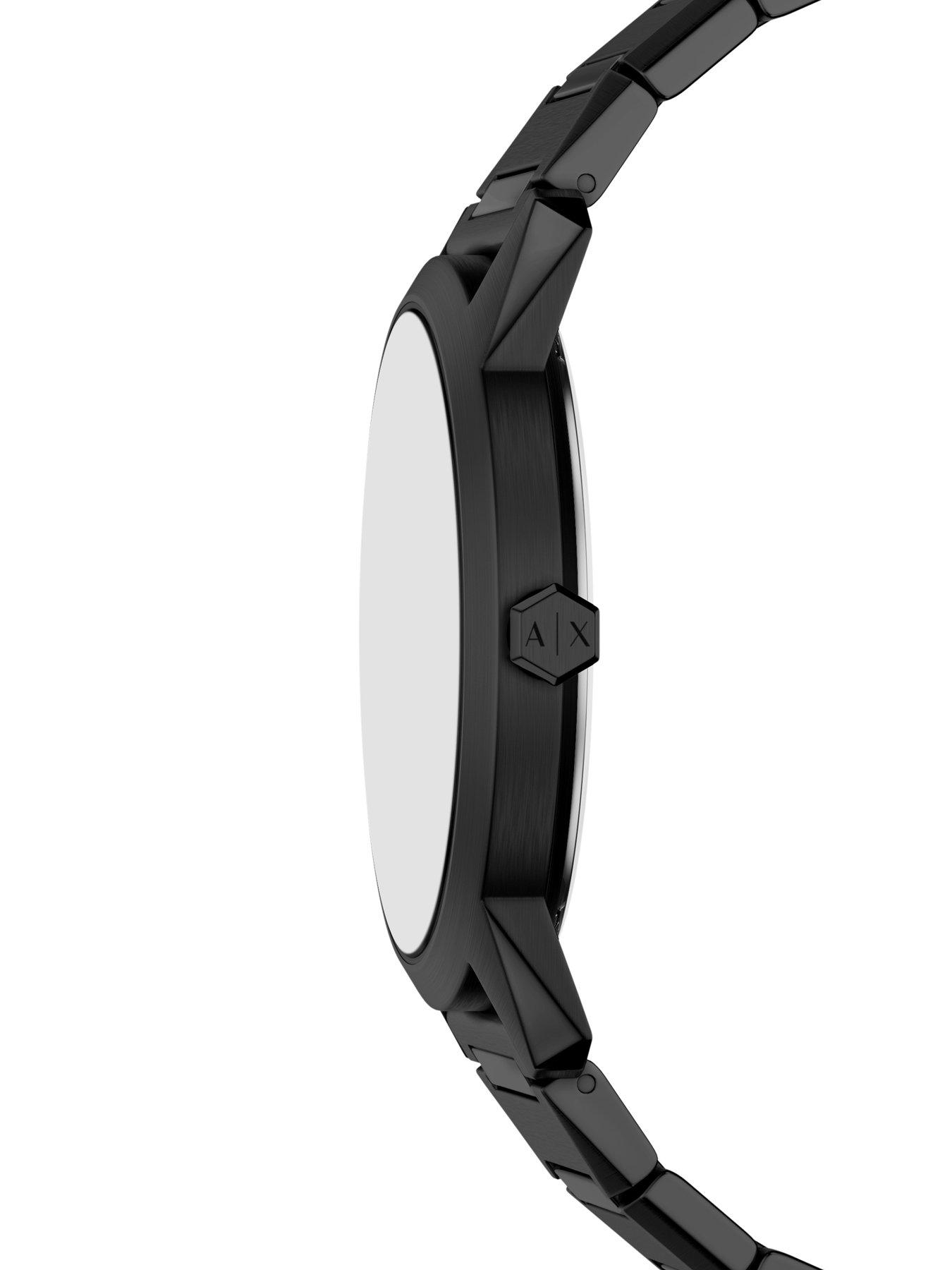 Image 4 of 7 of Armani Exchange Men's Three-Hand Black Stainless Steel Watch, AX2651