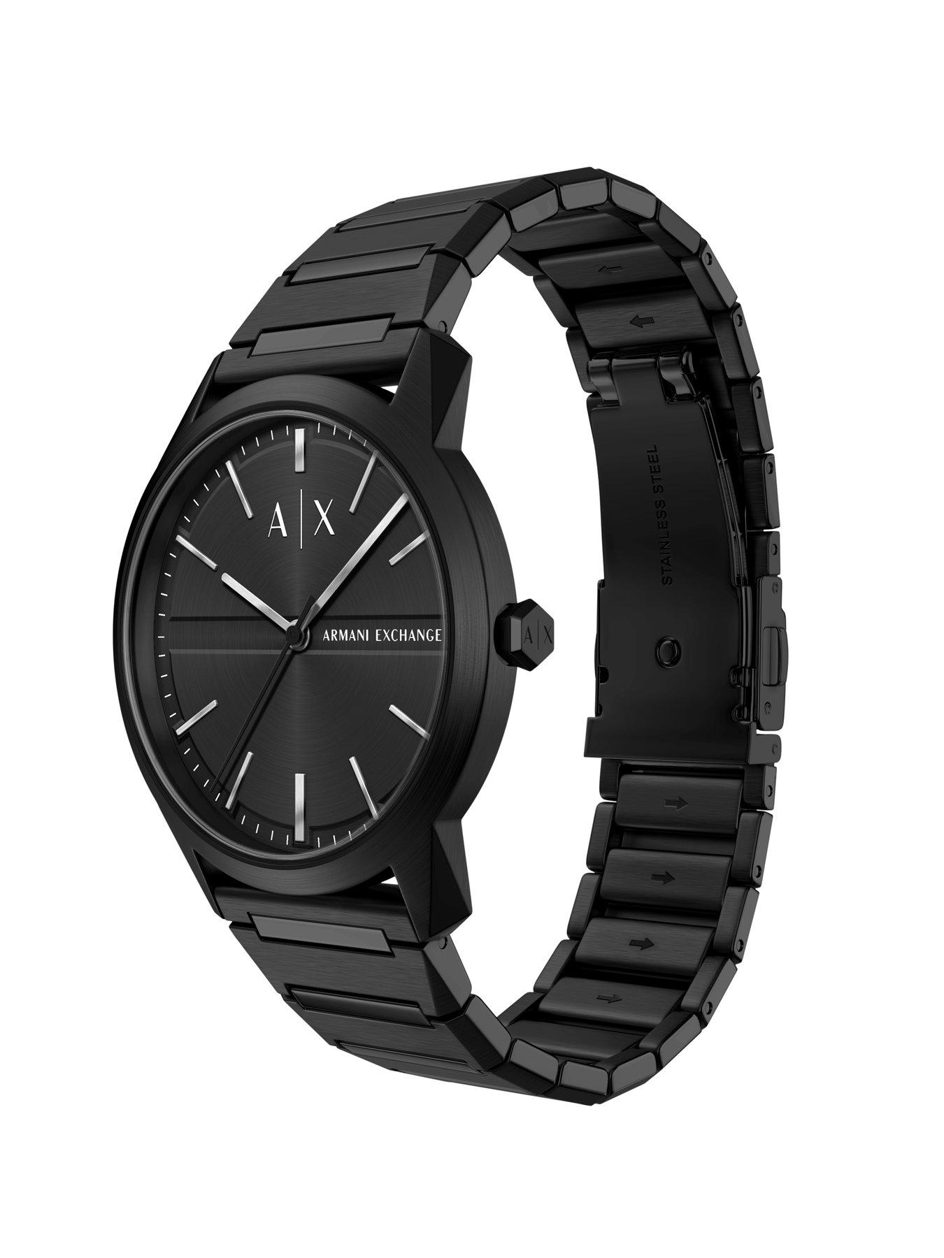 Image 6 of 7 of Armani Exchange Men's Three-Hand Black Stainless Steel Watch, AX2651
