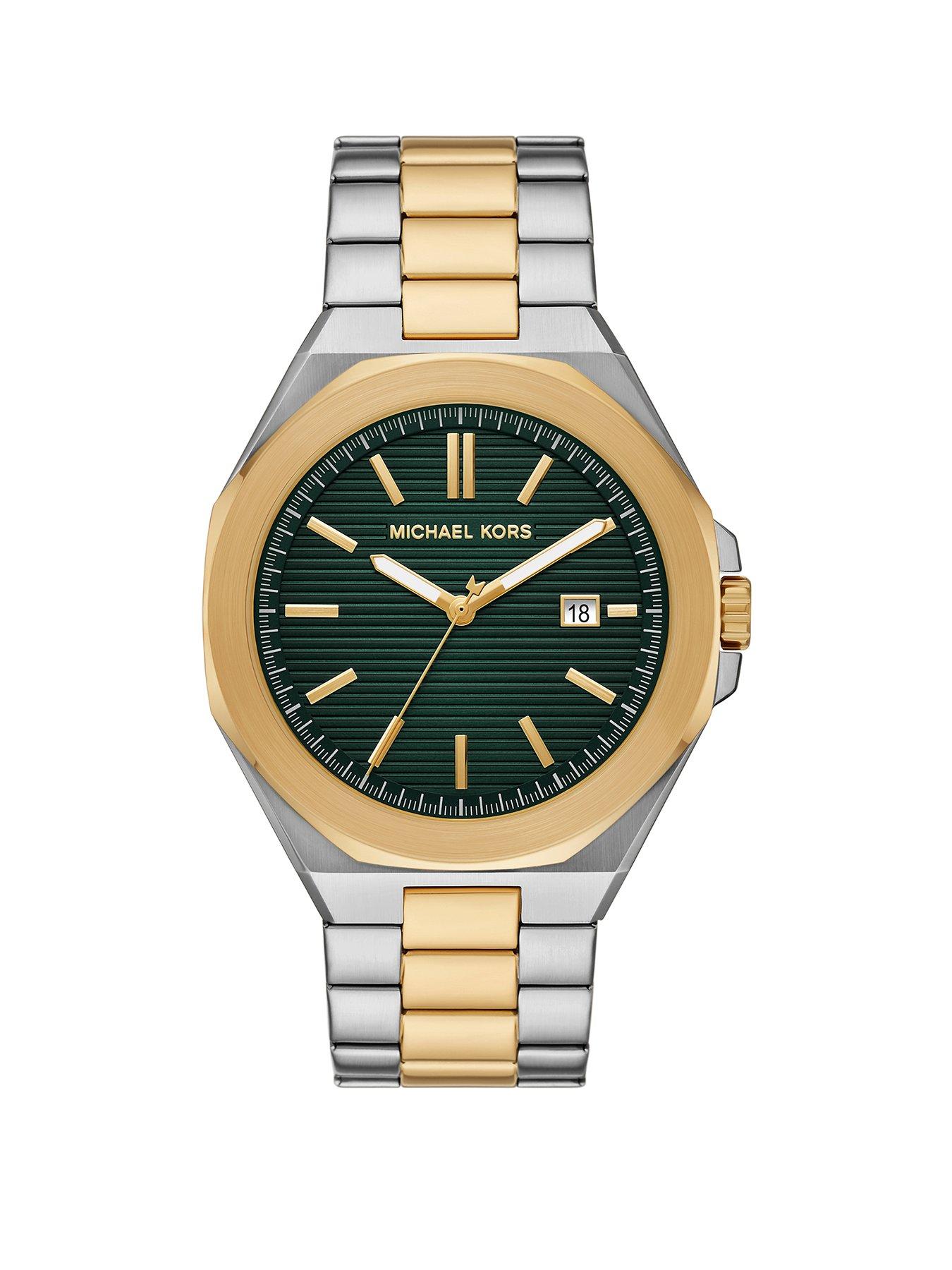Michael Kors Michael Kors Men's Callum Three-Hand Date Two-Tone Stainless Steel Watch, MK9289