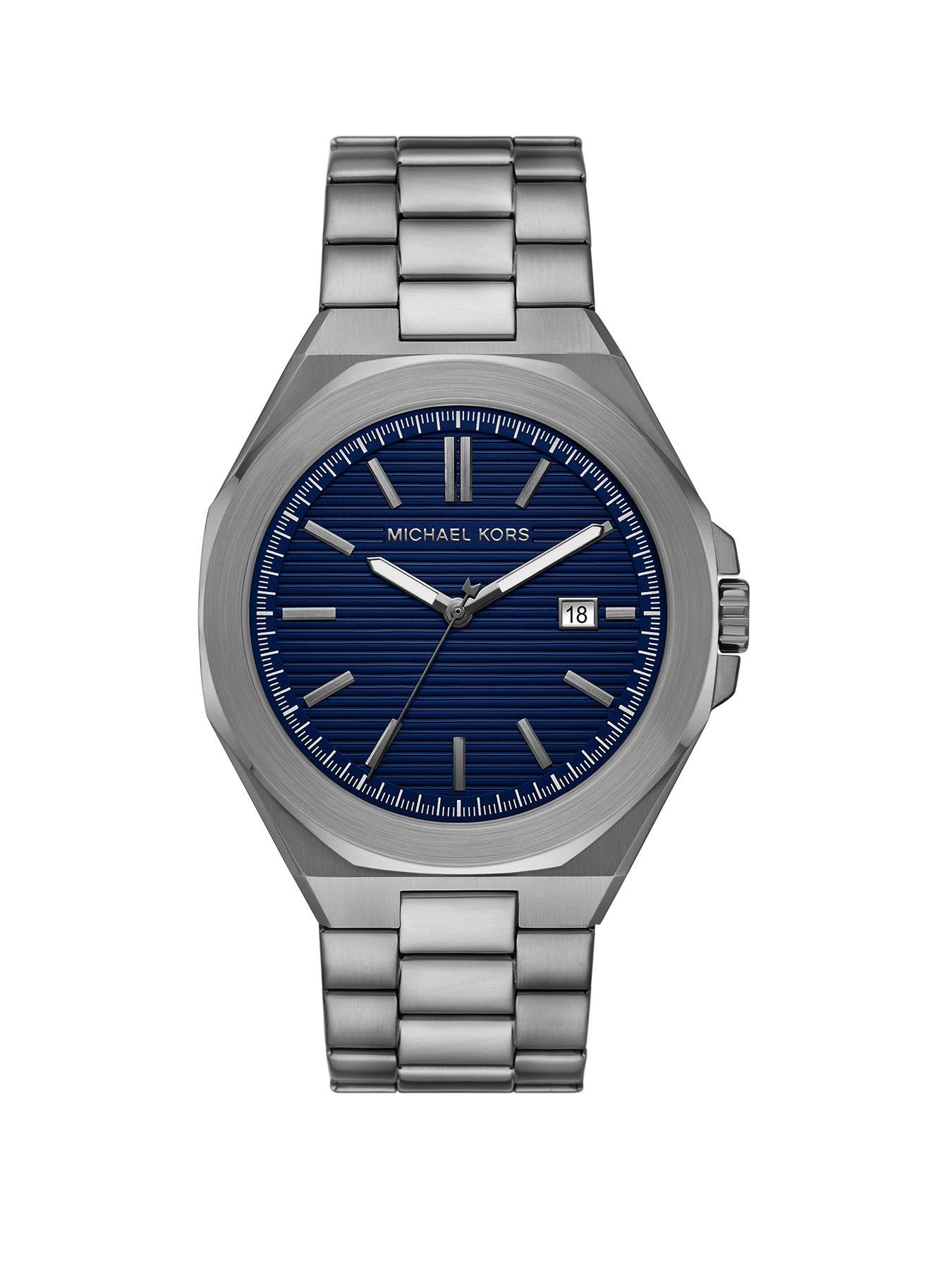 Michael Kors Michael Kors Men's Callum Three-Hand Date Gunmetal Stainless Steel Watch, MK9290