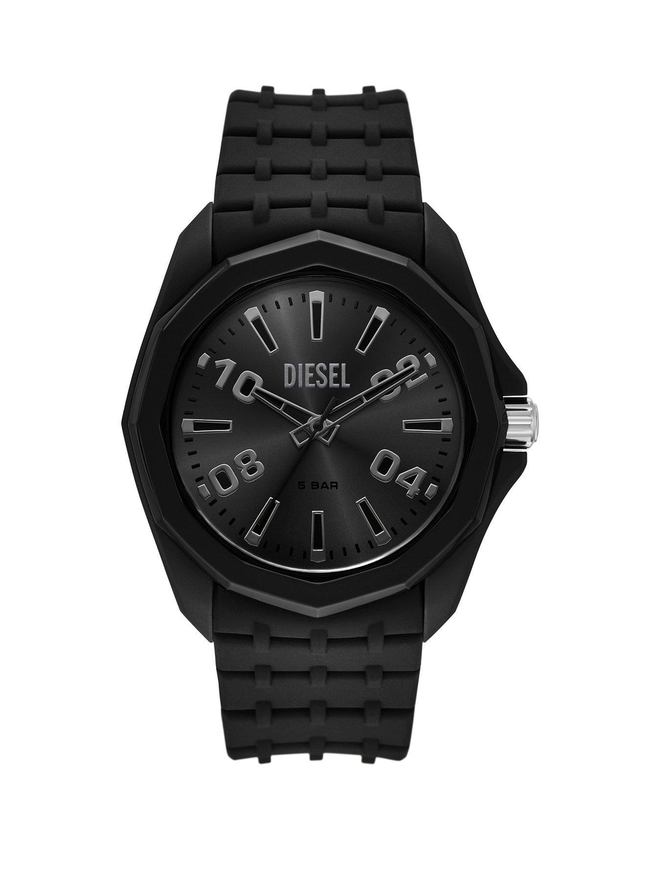 Diesel Men's Stinger Three-Hand Black Silicone Watch, DZ2243
