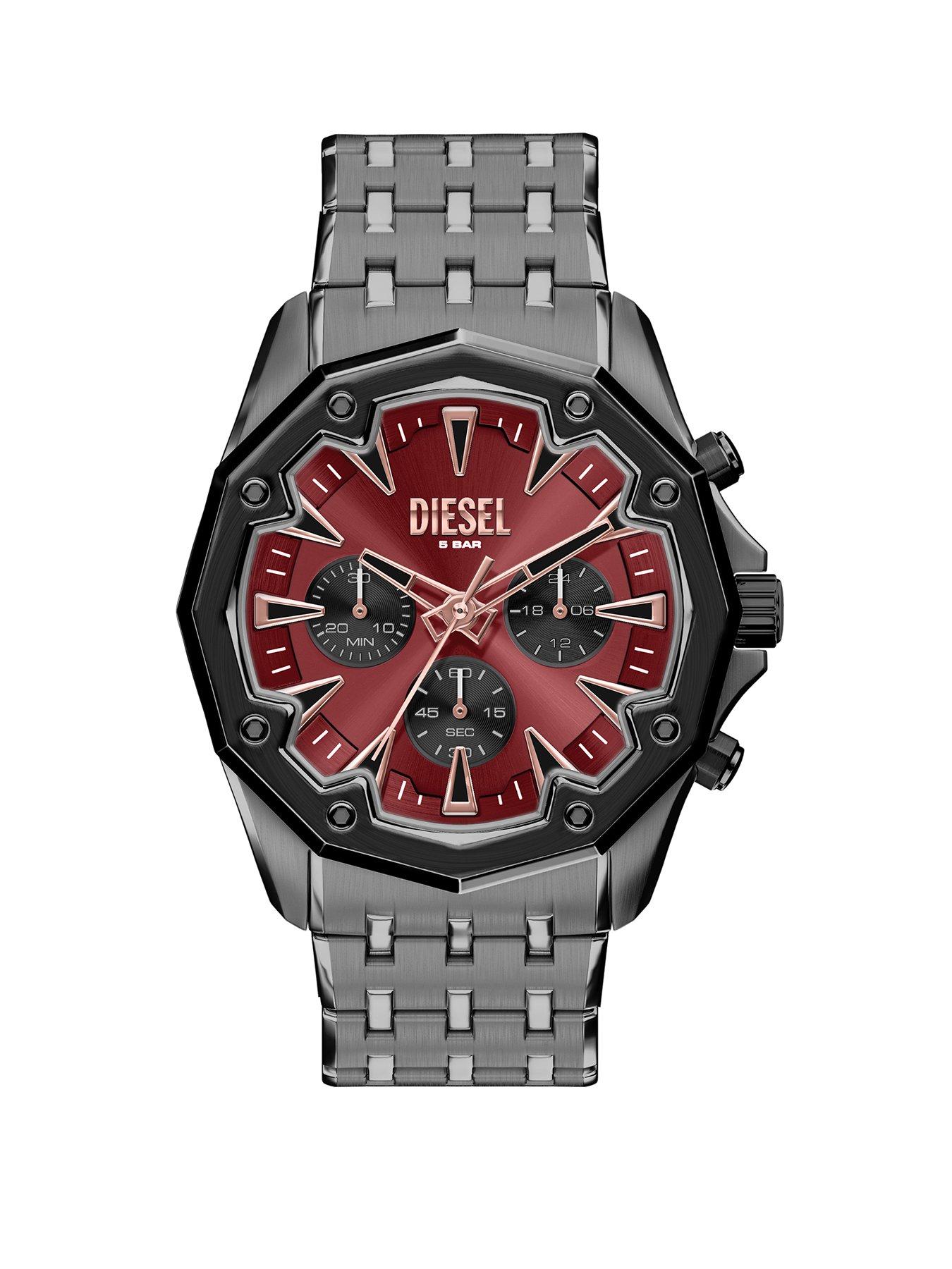 Image 1 of 7 of Diesel Men's Stinger Chronograph Gunmetal Stainless Steel Watch, DZ4715