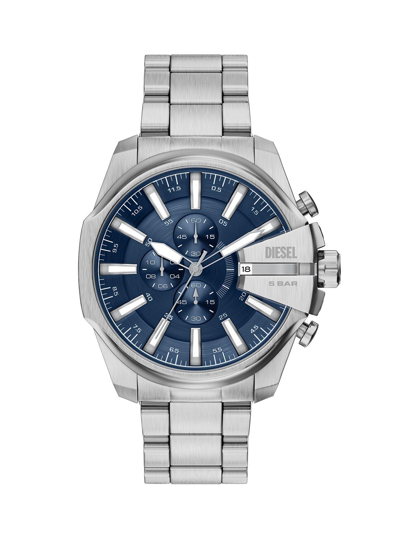 Diesel Diesel Men's Mega Chief Slim Chronograph Stainless Steel Watch, DZ4721