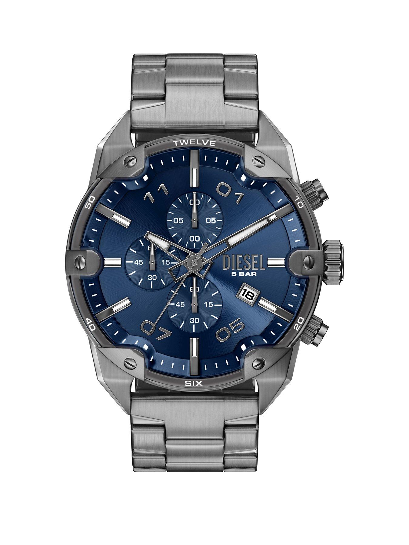 Diesel Diesel Men's Spiked Chronograph Gunmetal Stainless Steel Watch, DZ4724