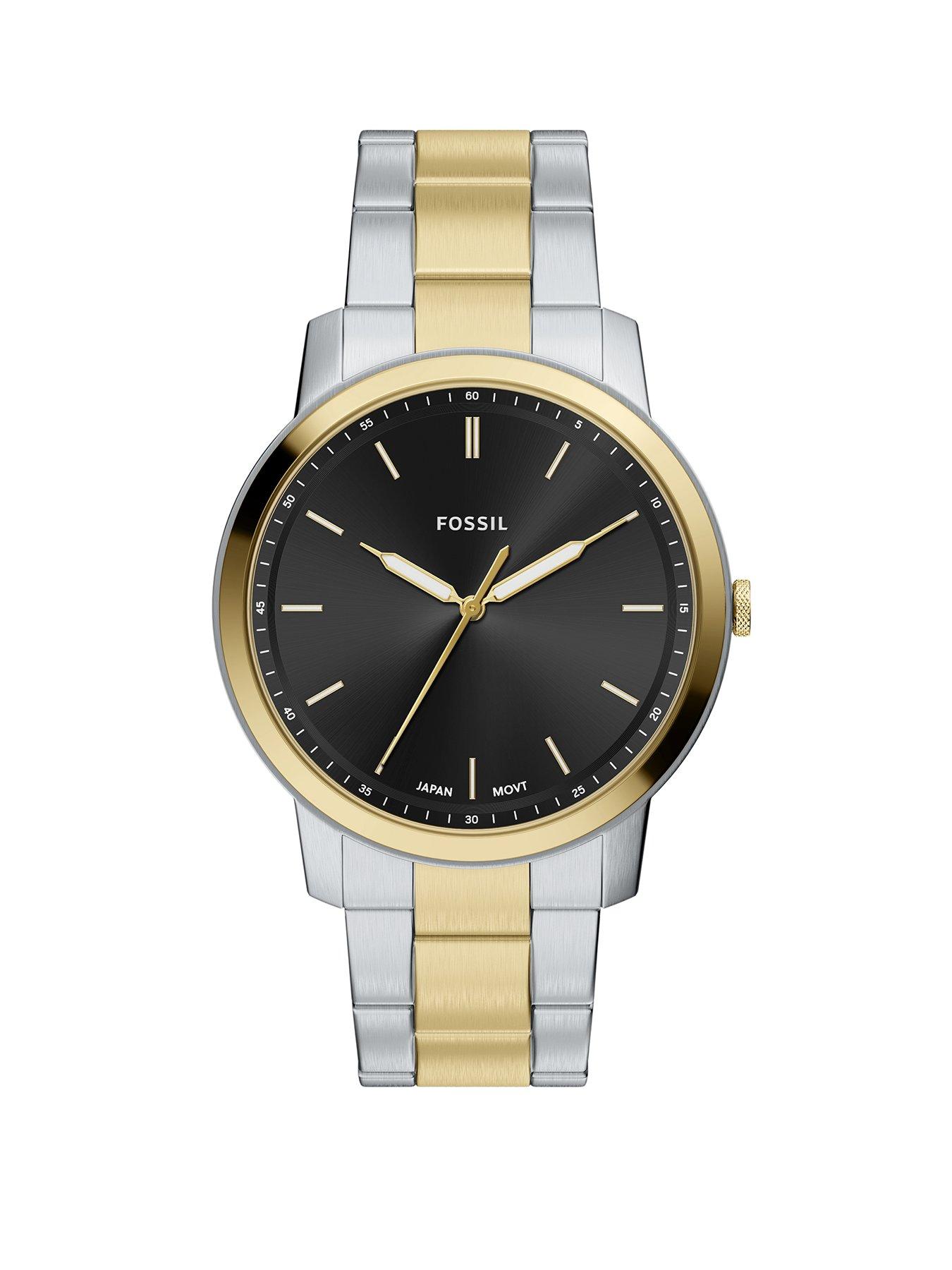 Image 1 of 7 of Fossil Fossil Men's Minimalist Three-Hand Two-Tone Stainless Steel Watch, FS6182