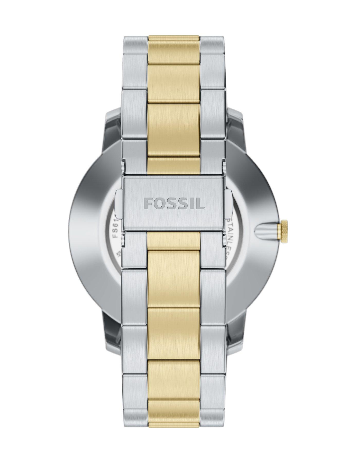 Image 2 of 7 of Fossil Fossil Men's Minimalist Three-Hand Two-Tone Stainless Steel Watch, FS6182