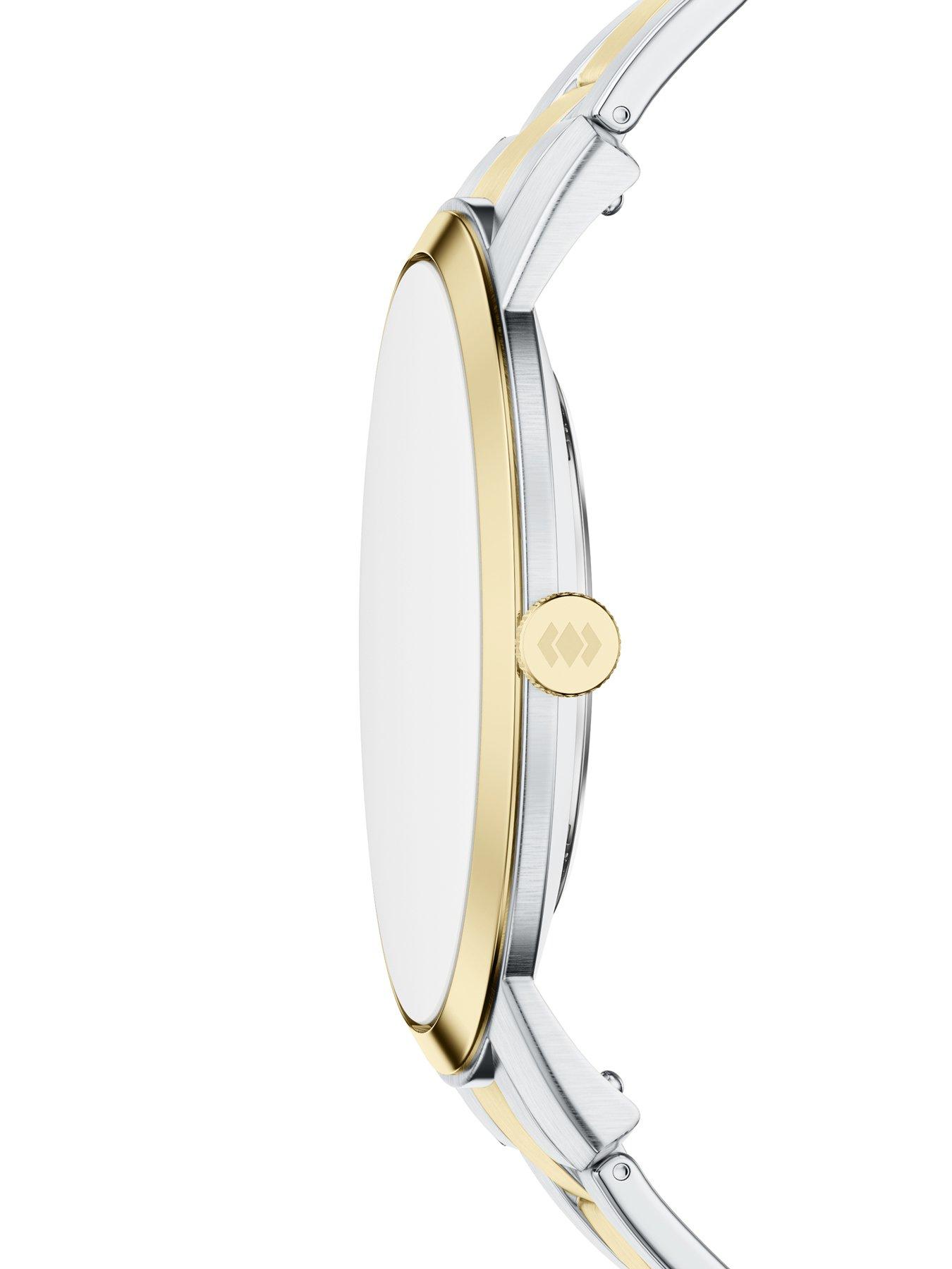 Image 4 of 7 of Fossil Fossil Men's Minimalist Three-Hand Two-Tone Stainless Steel Watch, FS6182