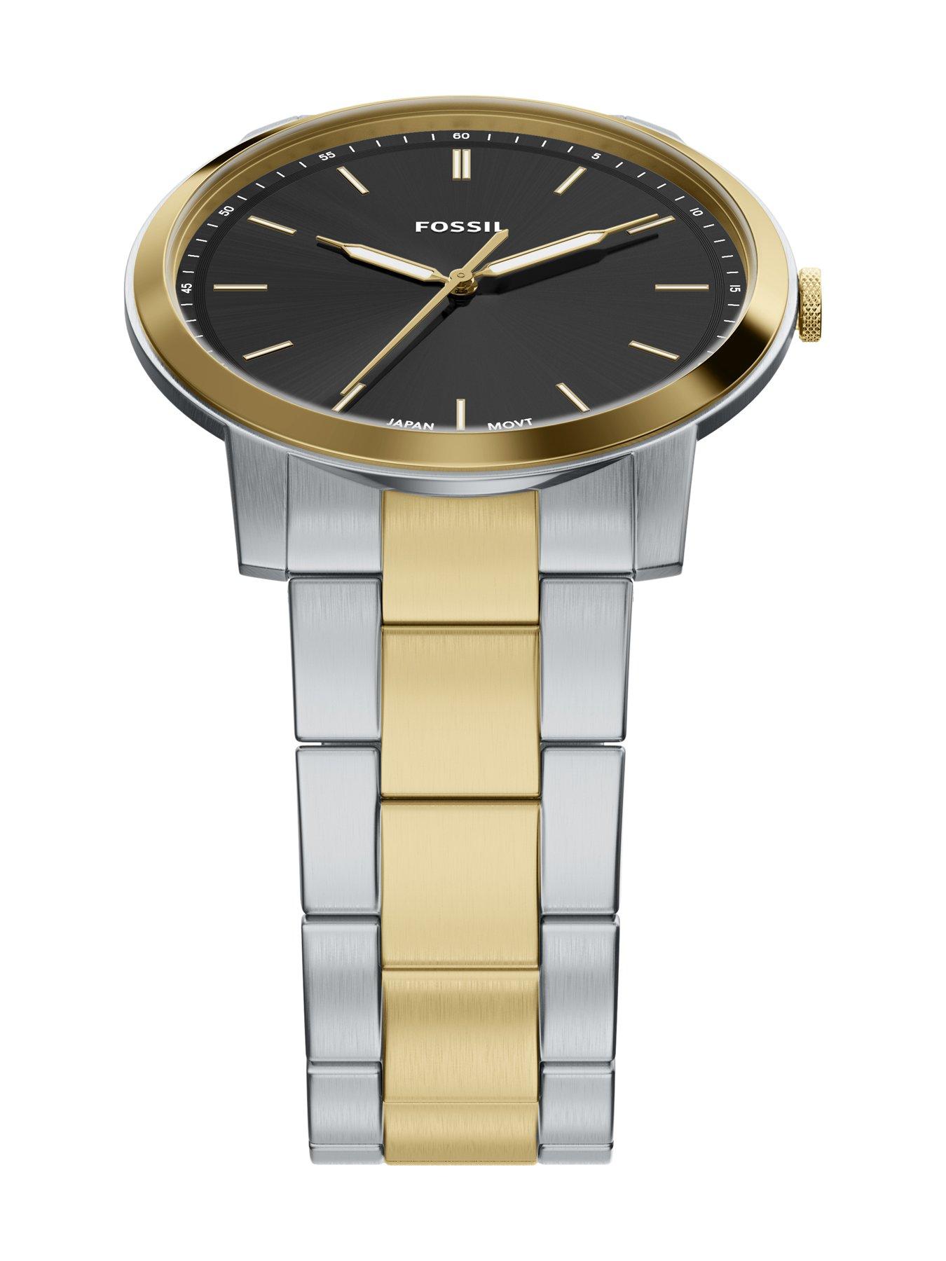 Image 5 of 7 of Fossil Fossil Men's Minimalist Three-Hand Two-Tone Stainless Steel Watch, FS6182