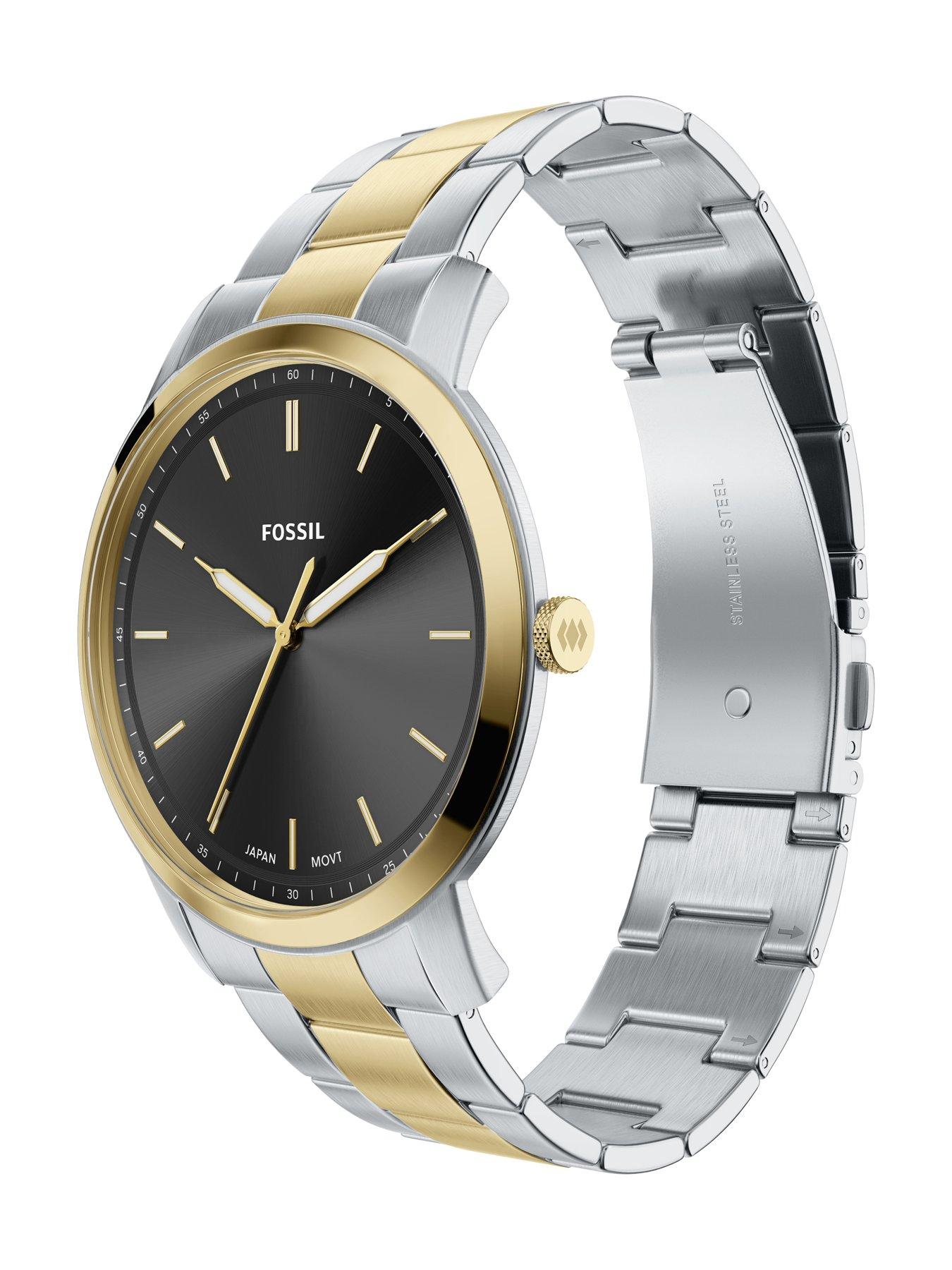Image 6 of 7 of Fossil Fossil Men's Minimalist Three-Hand Two-Tone Stainless Steel Watch, FS6182