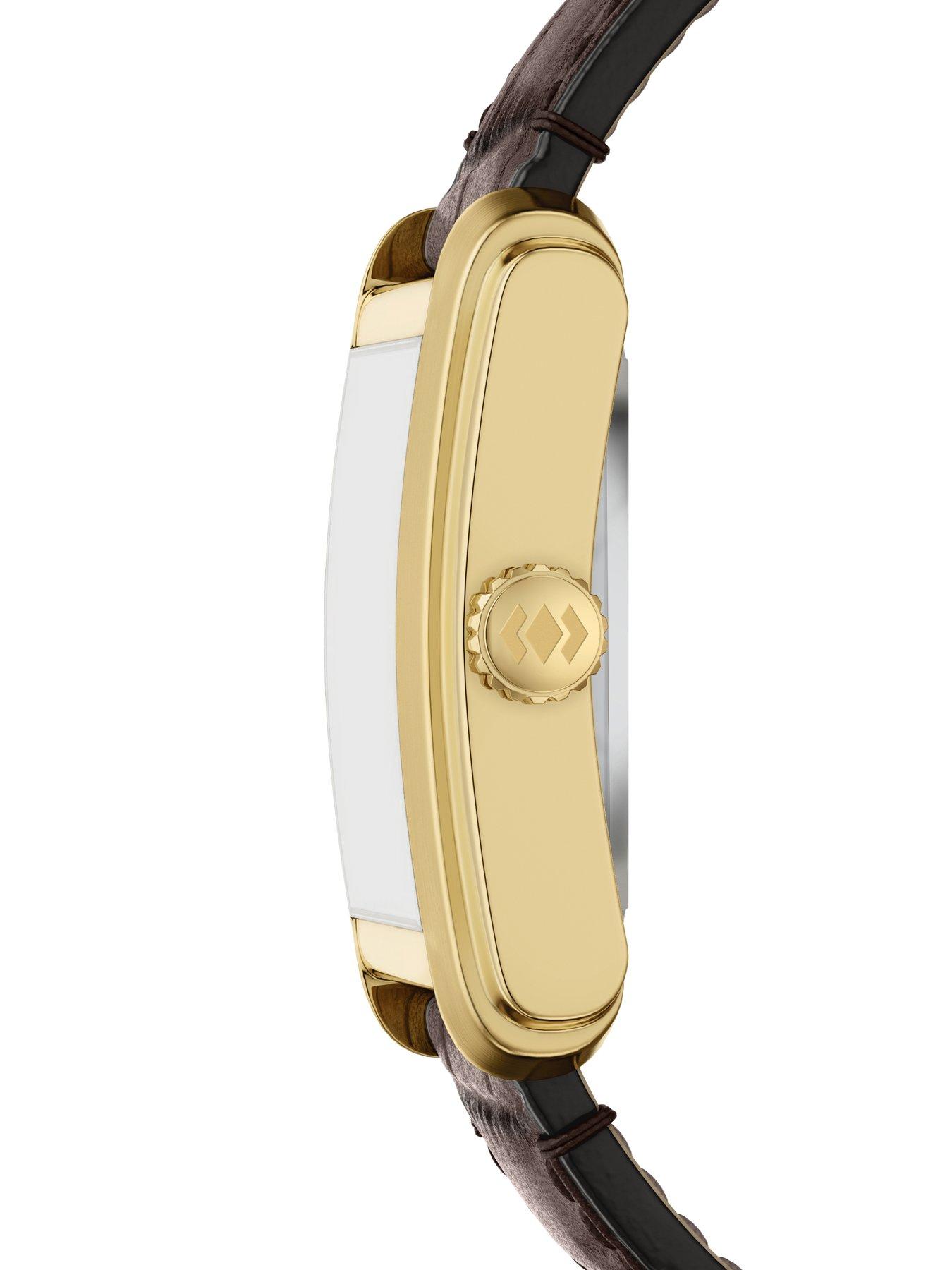 Image 4 of 7 of Fossil Men's Carraway Automatic Brown Croco Leather Watch, ME3281