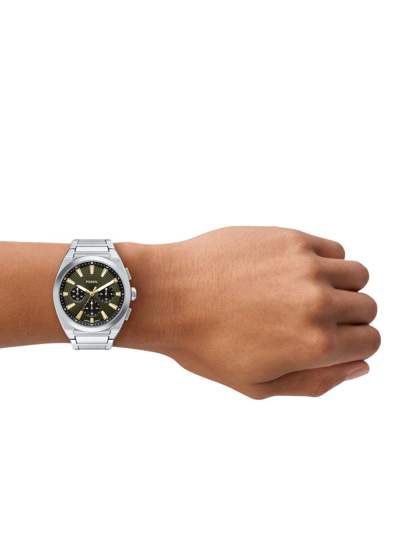 Image 3 of 7 of Fossil Men's Everett Chronograph Stainless Steel Watch, FS6183