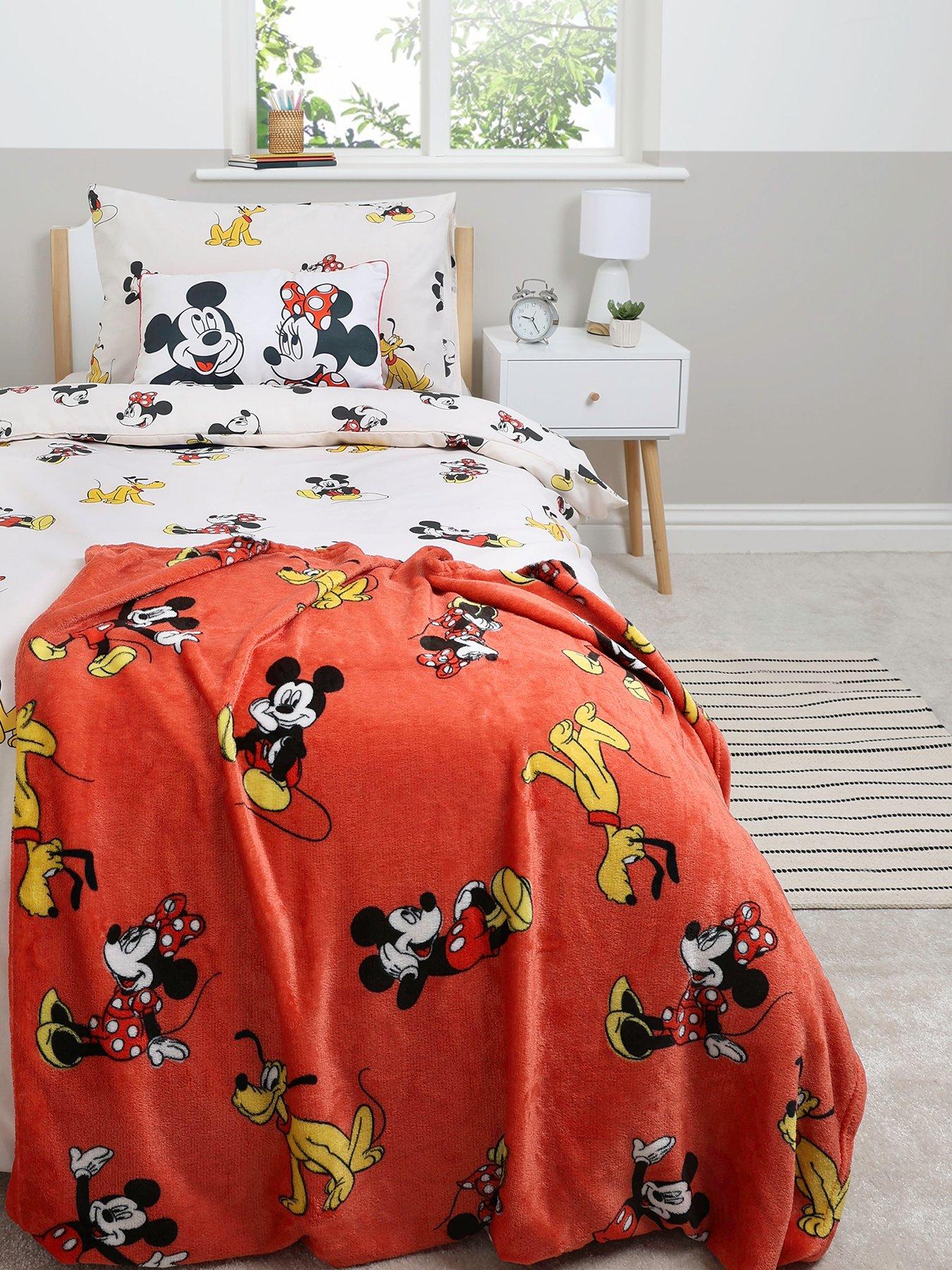 Mickey Mouse Disney Mickey And Minie Ditsy Rotary Fleece Blanket
