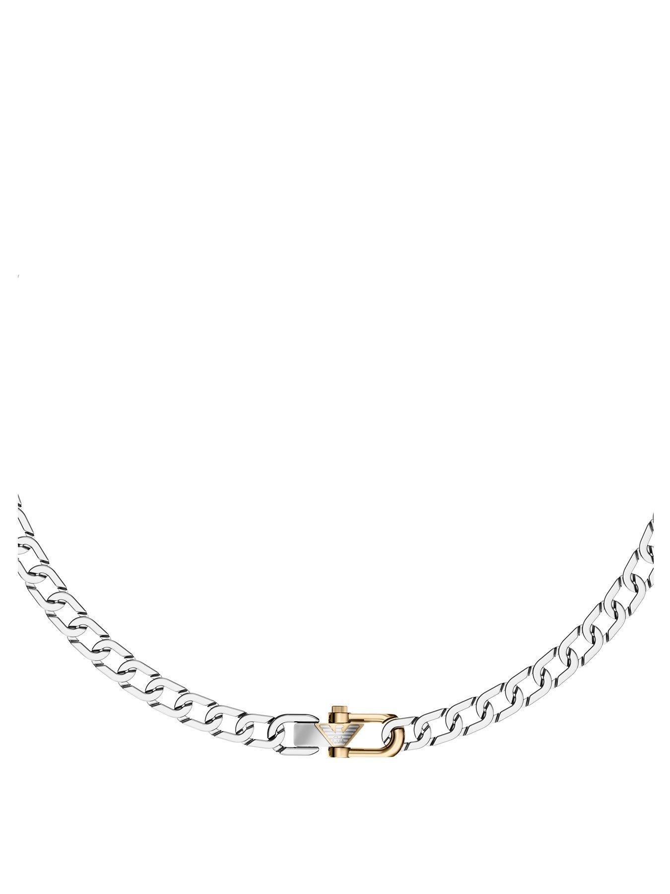 Image 1 of 4 of Emporio Armani Men's Two-Tone Stainless Steel Chain Necklace, EGS3372040