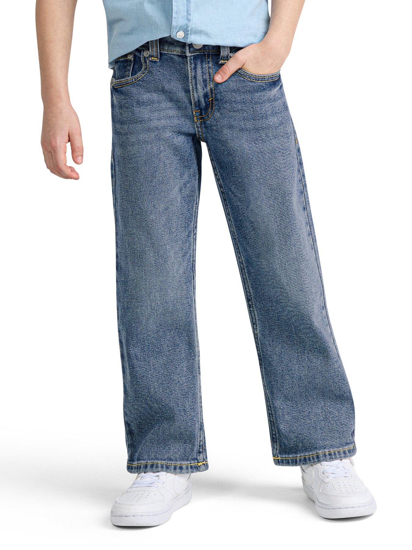 Image 1 of 6 of Levi's Boys 555 Relaxed Straight Jeans - Blue
