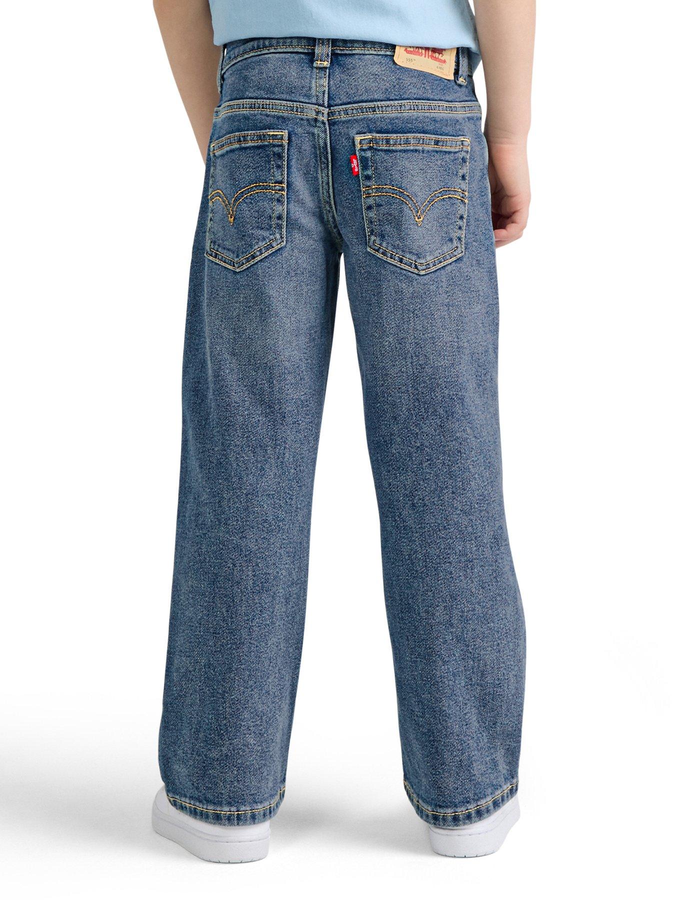 Image 2 of 6 of Levi's Boys 555 Relaxed Straight Jeans - Blue