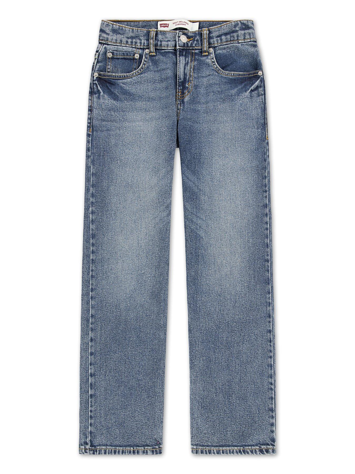 Image 4 of 6 of Levi's Boys 555 Relaxed Straight Jeans - Blue