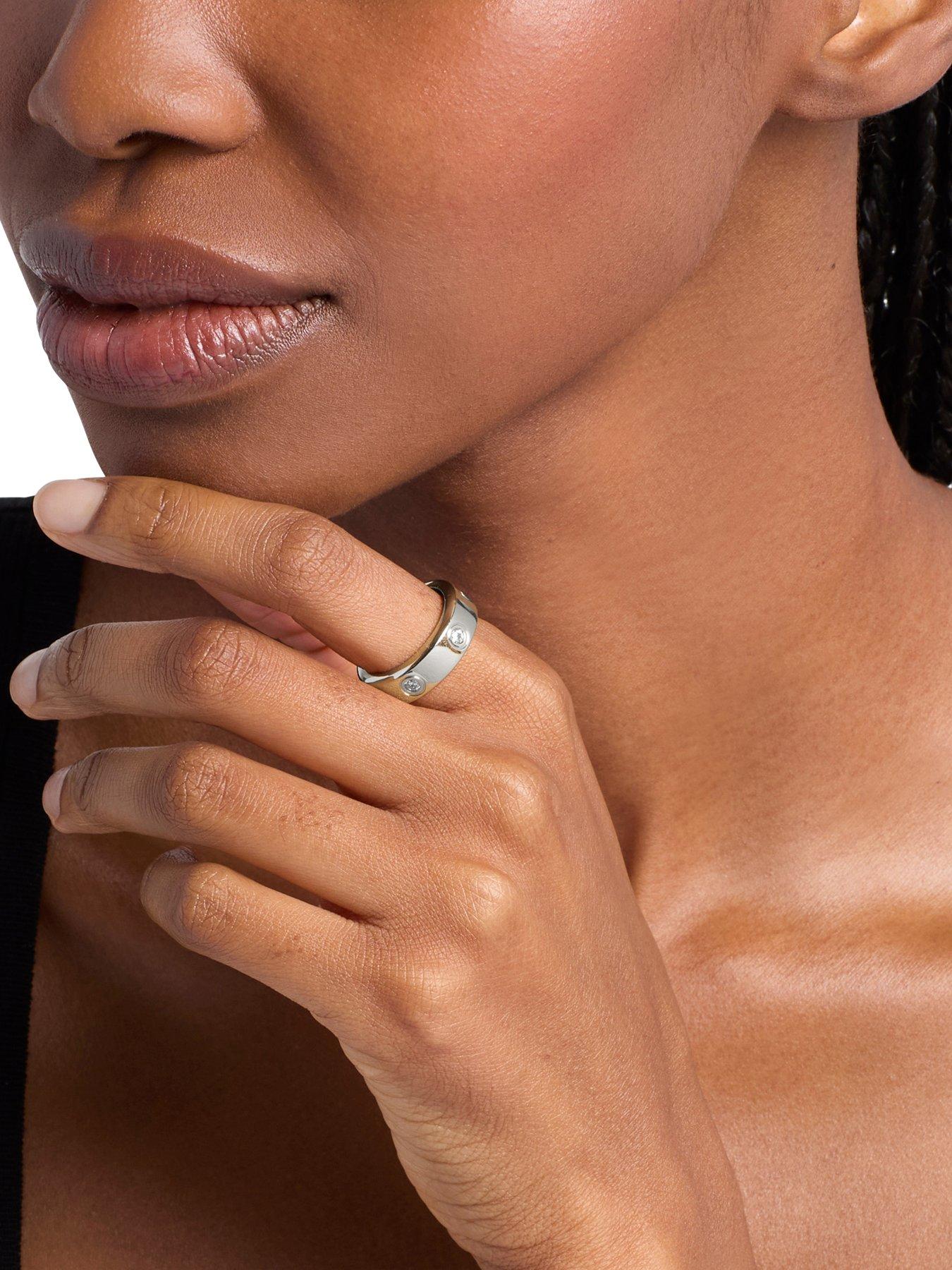 Image 3 of 4 of Michael Kors Women's Stone Station Ring, MKJ8651040