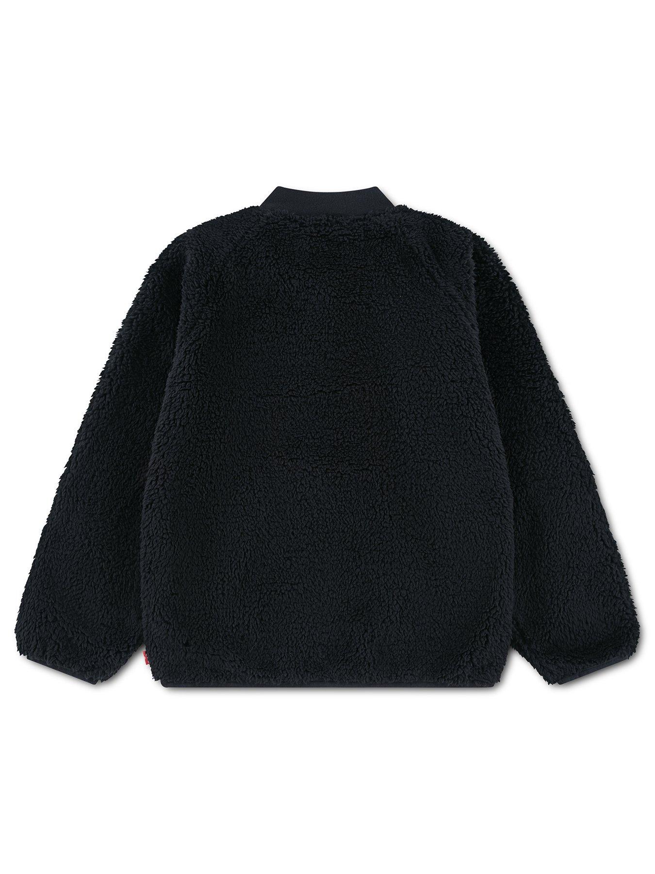 Image 2 of 4 of Levi's Boys Sherpa Full Zip Pocket Jacket - Black