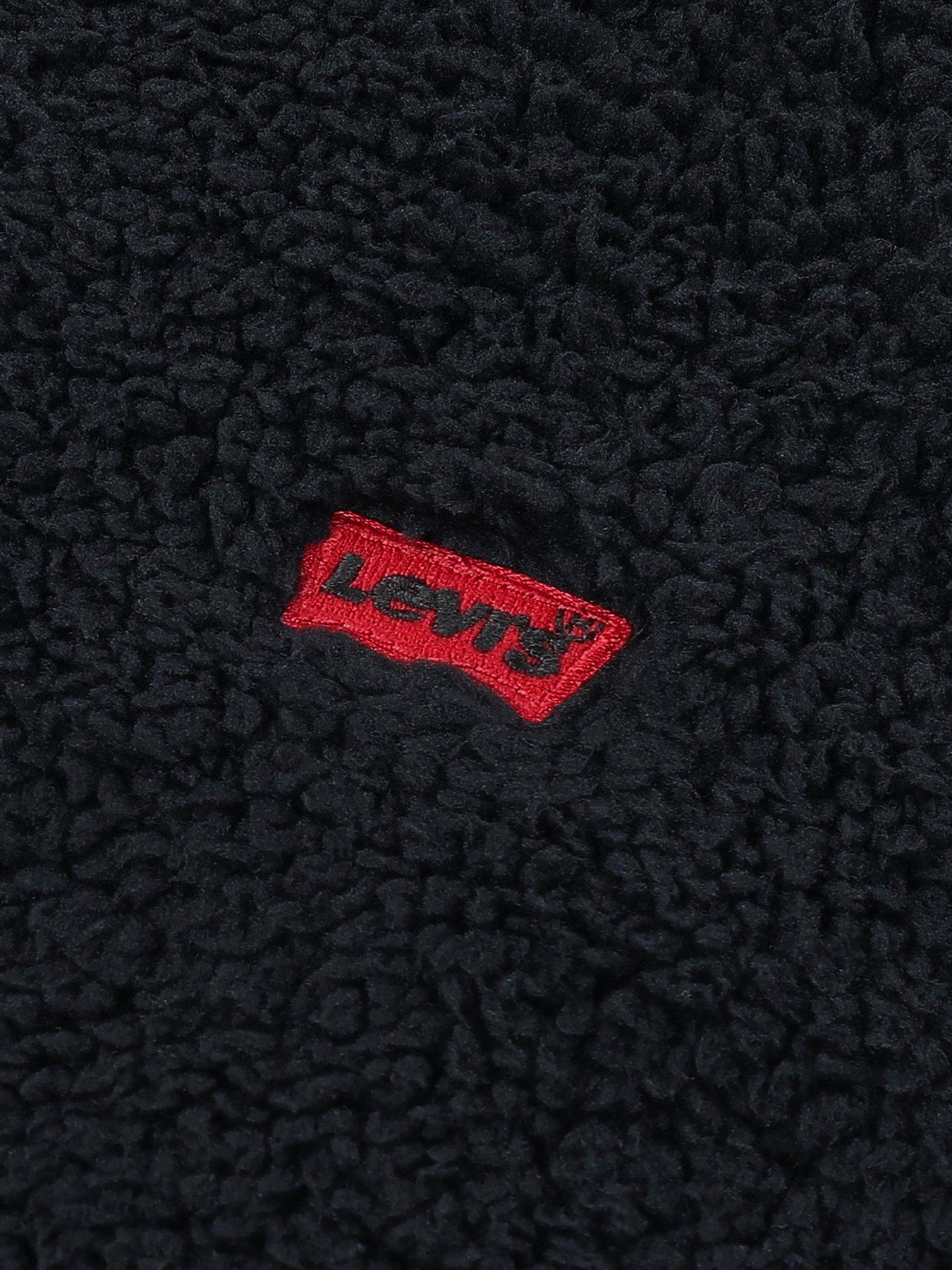 Image 4 of 4 of Levi's Boys Sherpa Full Zip Pocket Jacket - Black