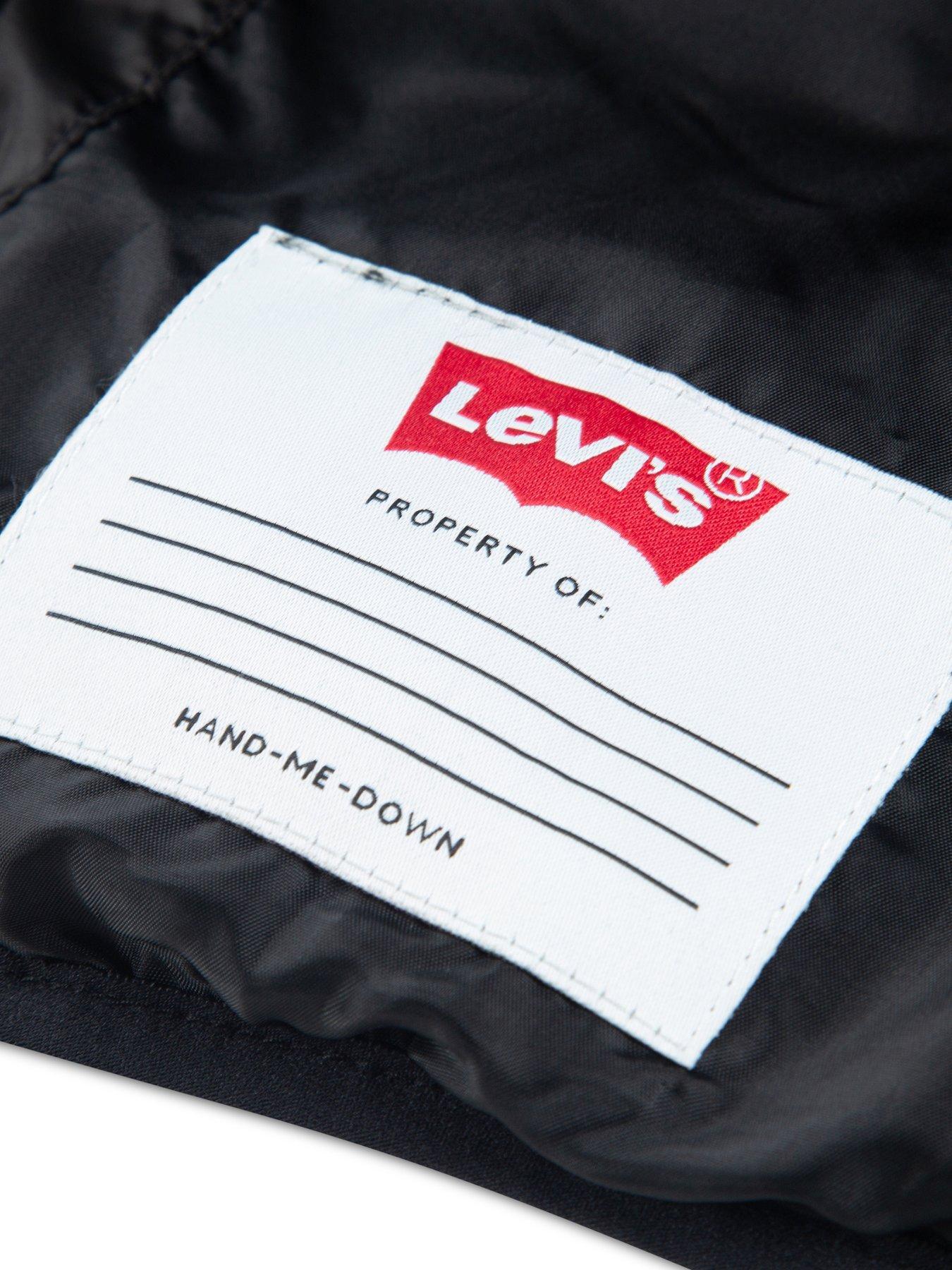 Image 3 of 4 of Levi's Boys Hooded Padded Zip Through Jacket - Black