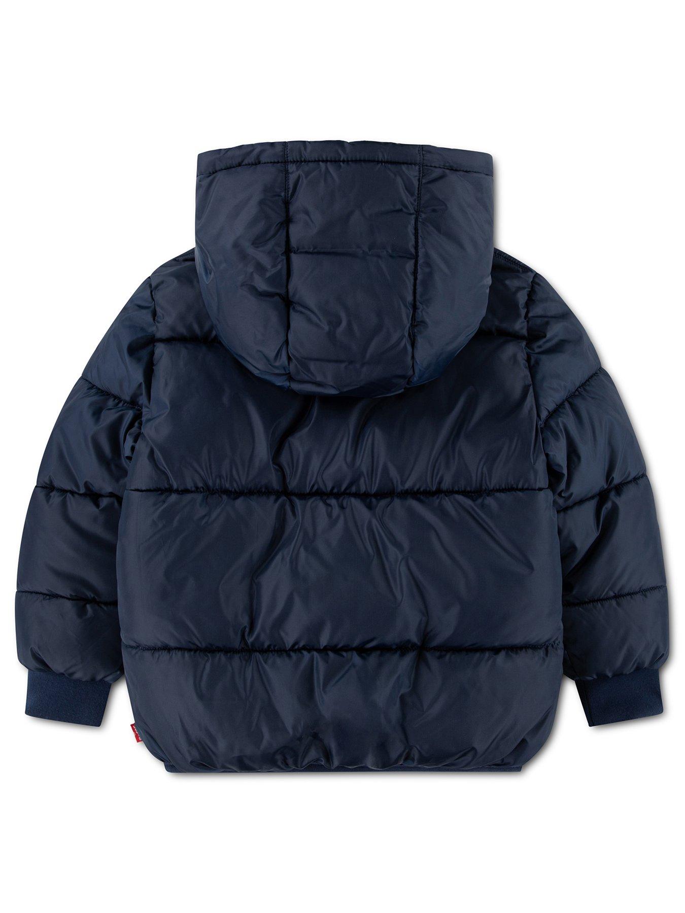 Image 2 of 4 of Levi's Boys Padded Hooded Zip Puffer Jacket - Blue