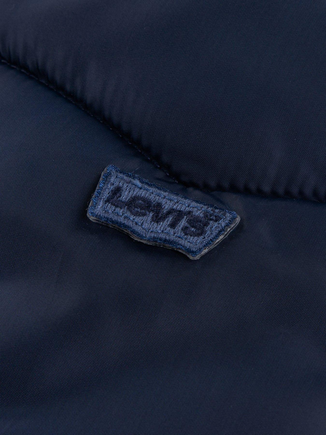 Image 4 of 4 of Levi's Boys Padded Hooded Zip Puffer Jacket - Blue