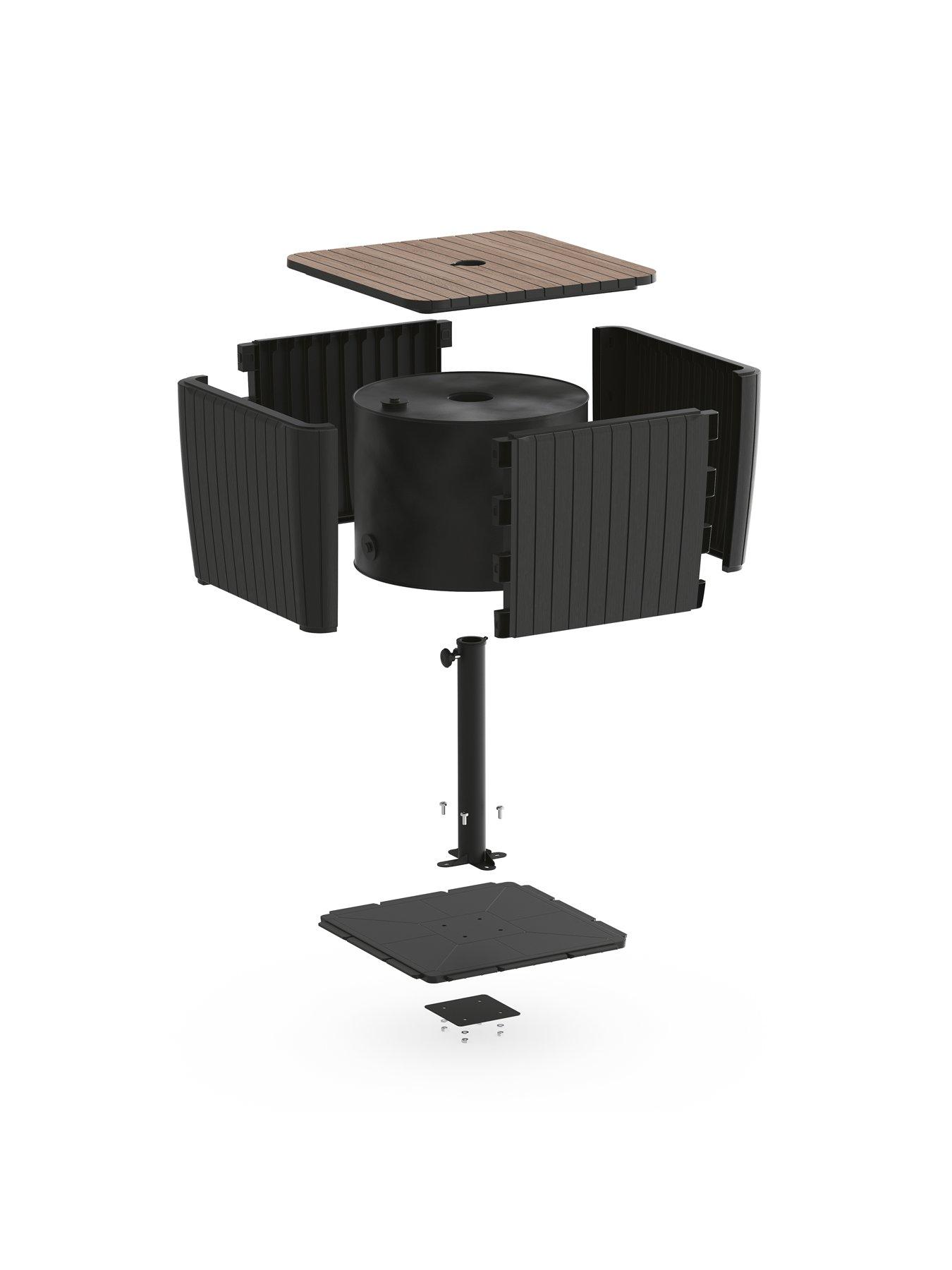 Image 5 of 5 of Keter Luzon Parasol Table graphite