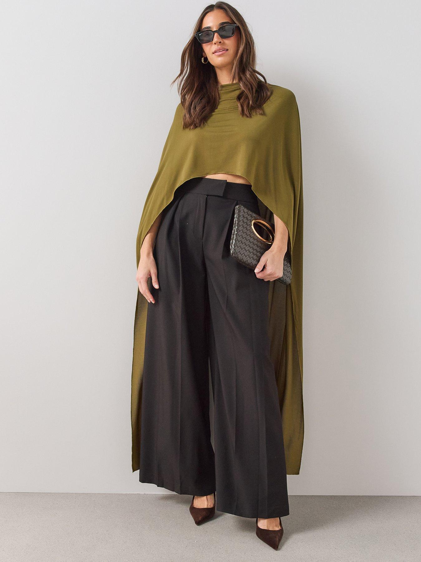 The Very Collection High Neck Mesh Top - Olive