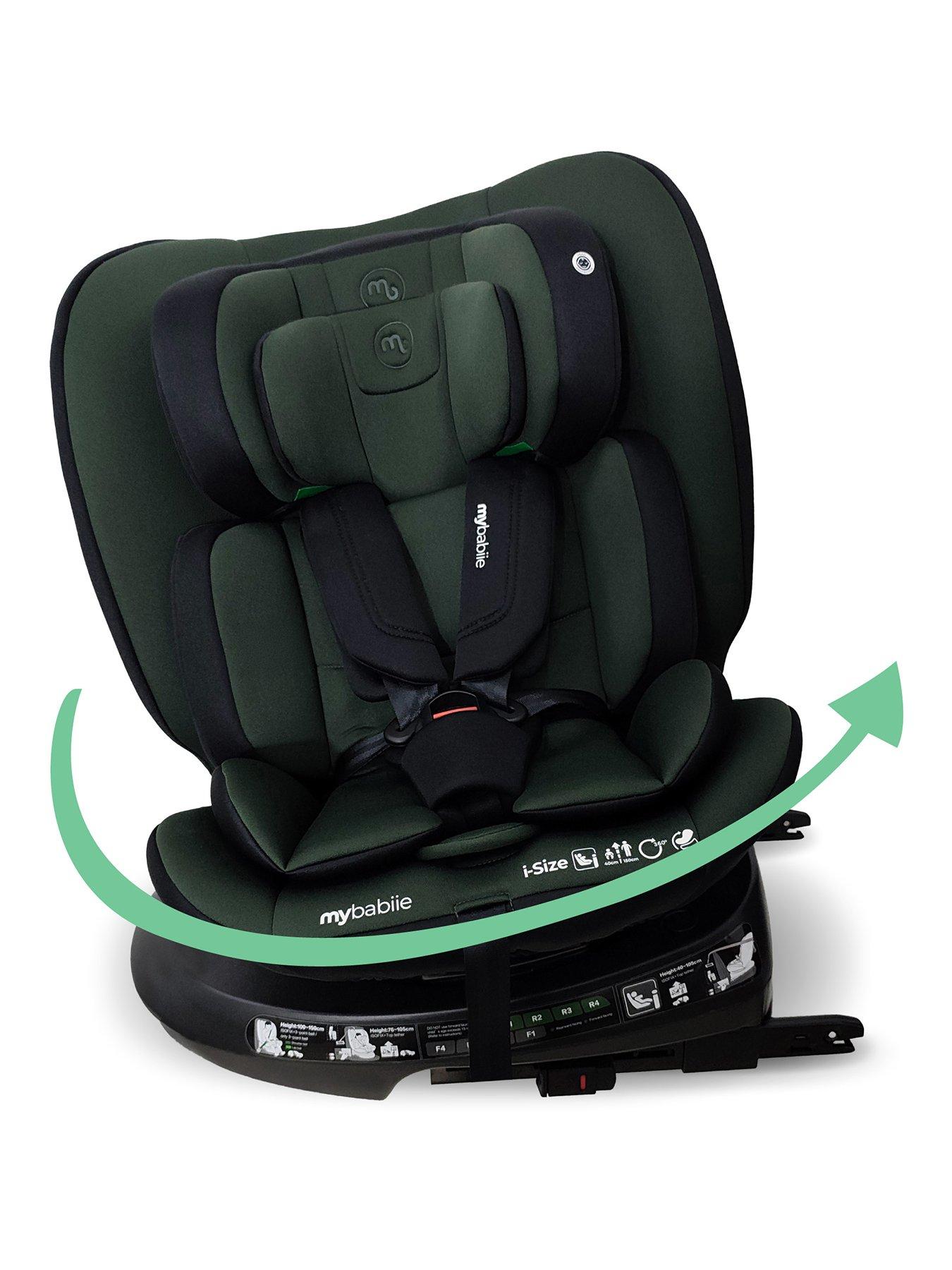 My Babiie MBCS200 Spin R129 Car Seat with Top Tether - Forest Green
