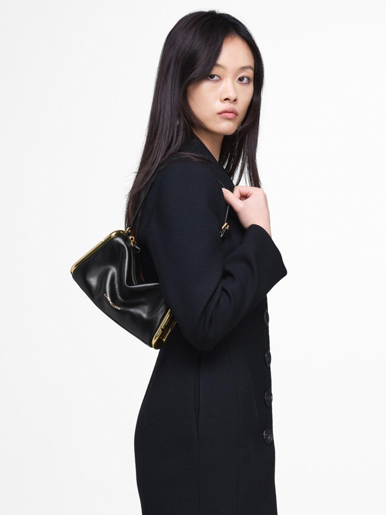 Image 2 of 5 of MARC JACOBS Womens The Scene Gold-Tone Hardware Zip-Top Shoulder Bag - Black