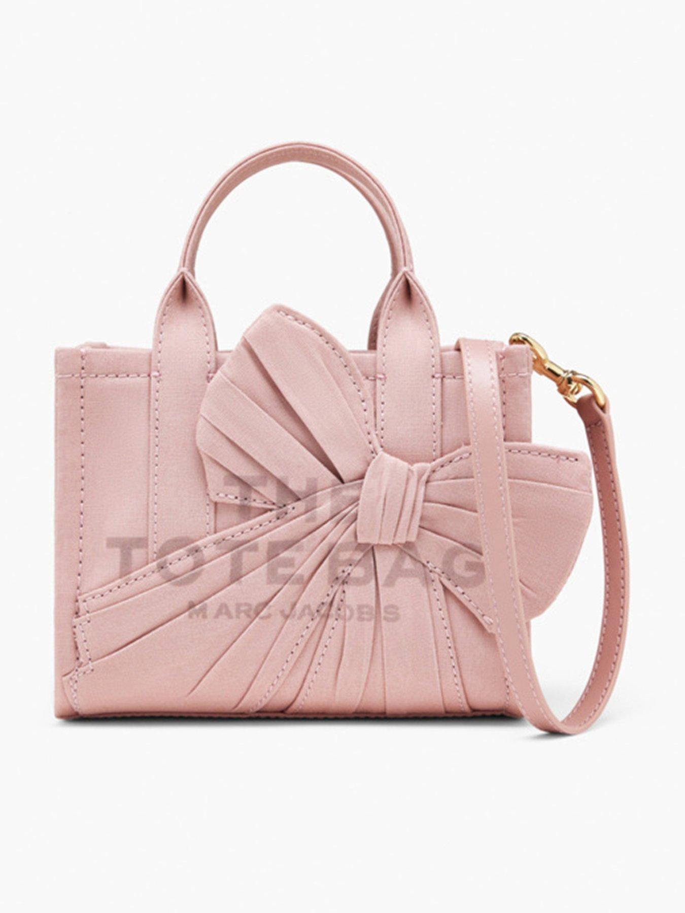 Image 1 of 5 of MARC JACOBS Womens Statement Bow Structured Mini Tote Bag - Pink
