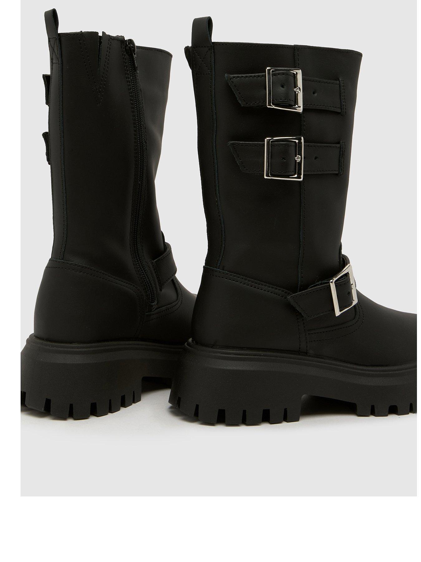 Image 3 of 4 of Schuh Danbury Biker Buckle Boot - Black