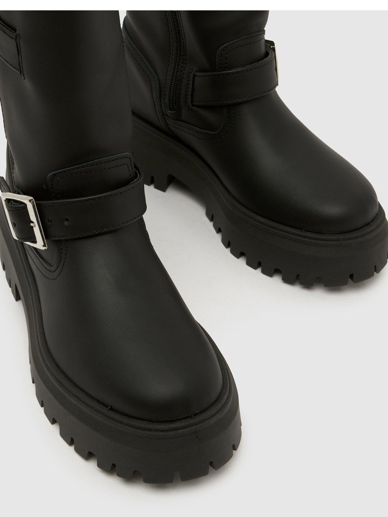Image 4 of 4 of Schuh Danbury Biker Buckle Boot - Black