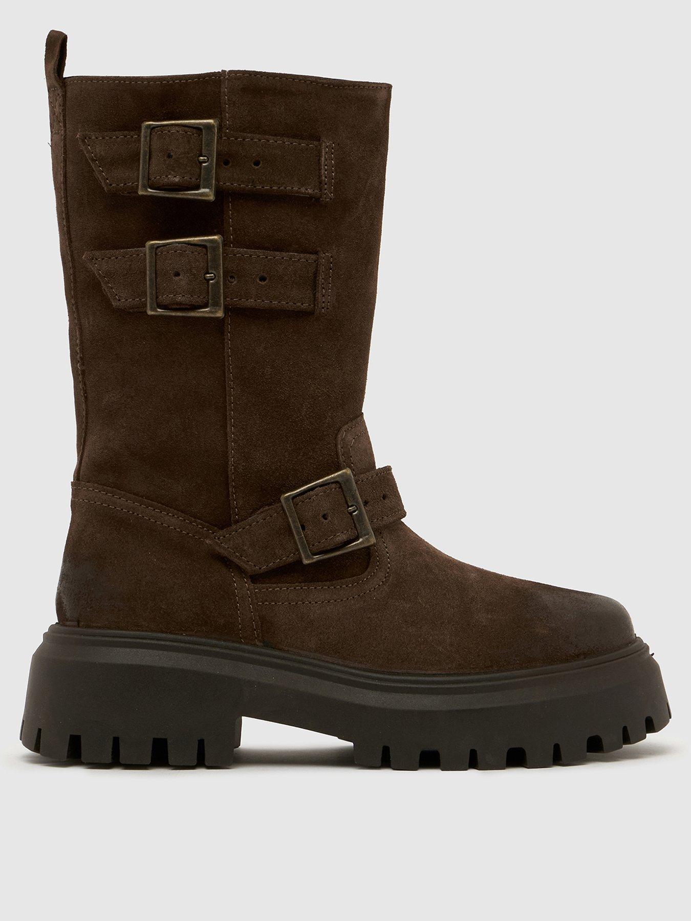 Schuh Danbury Biker Buckle Boot - Brown