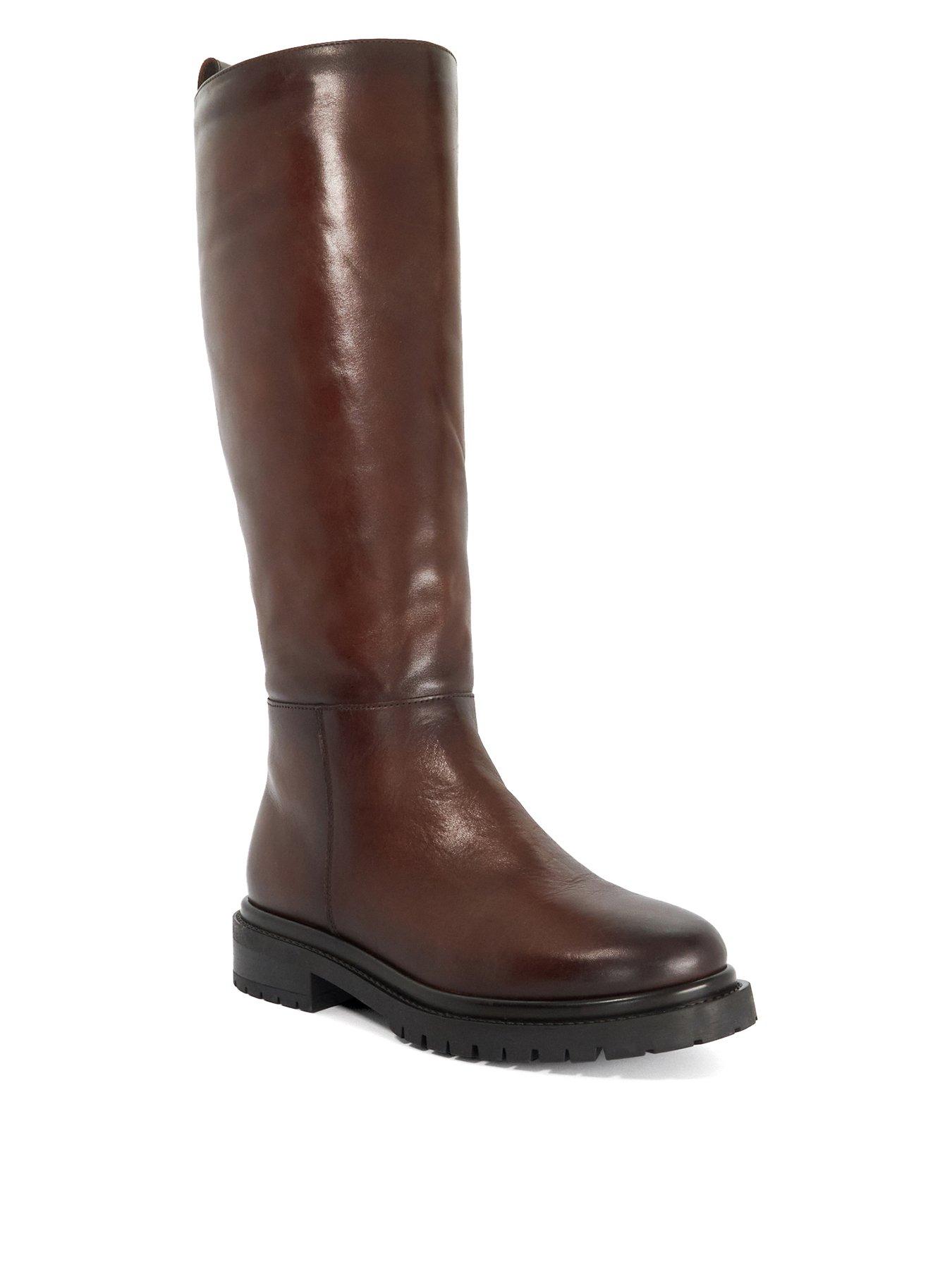 Image 1 of 5 of Dune London Tilings Knee High Boots - Tan
