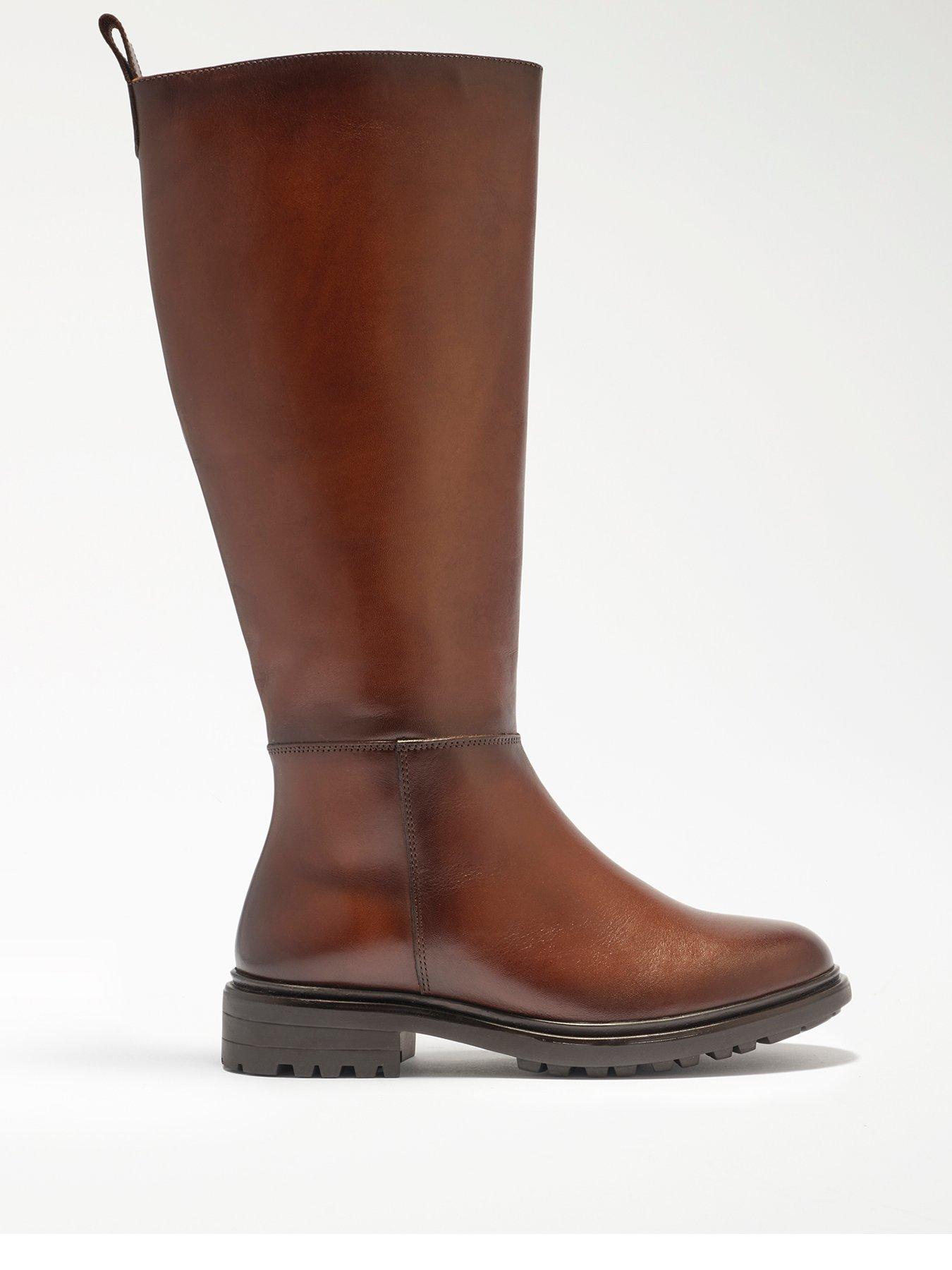Image 2 of 5 of Dune London Tilings Knee High Boots - Tan