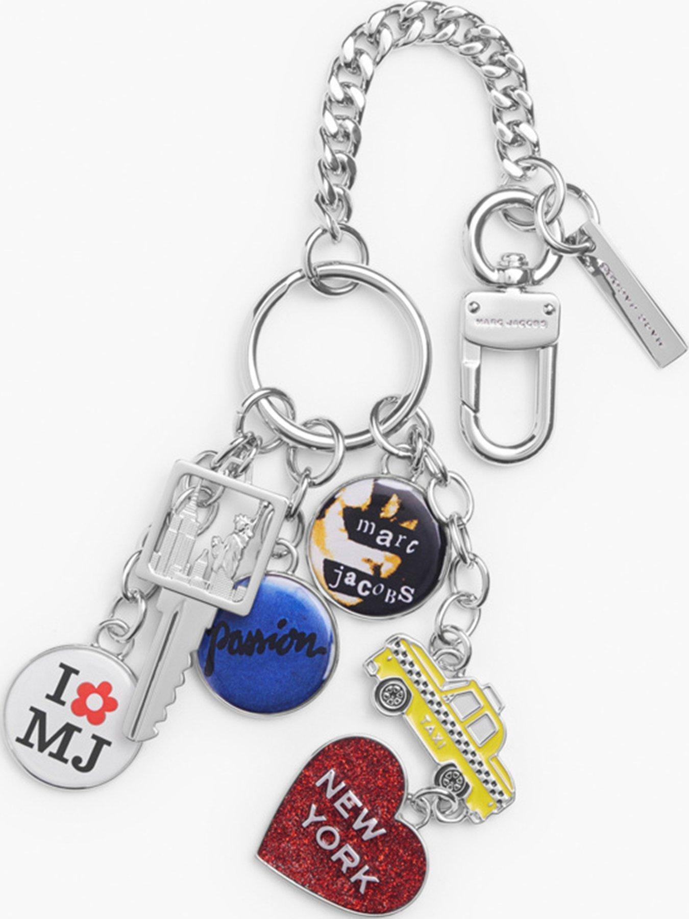 MARC JACOBS Womens Mixed Charm Cluster Clip Key Charm - Silver