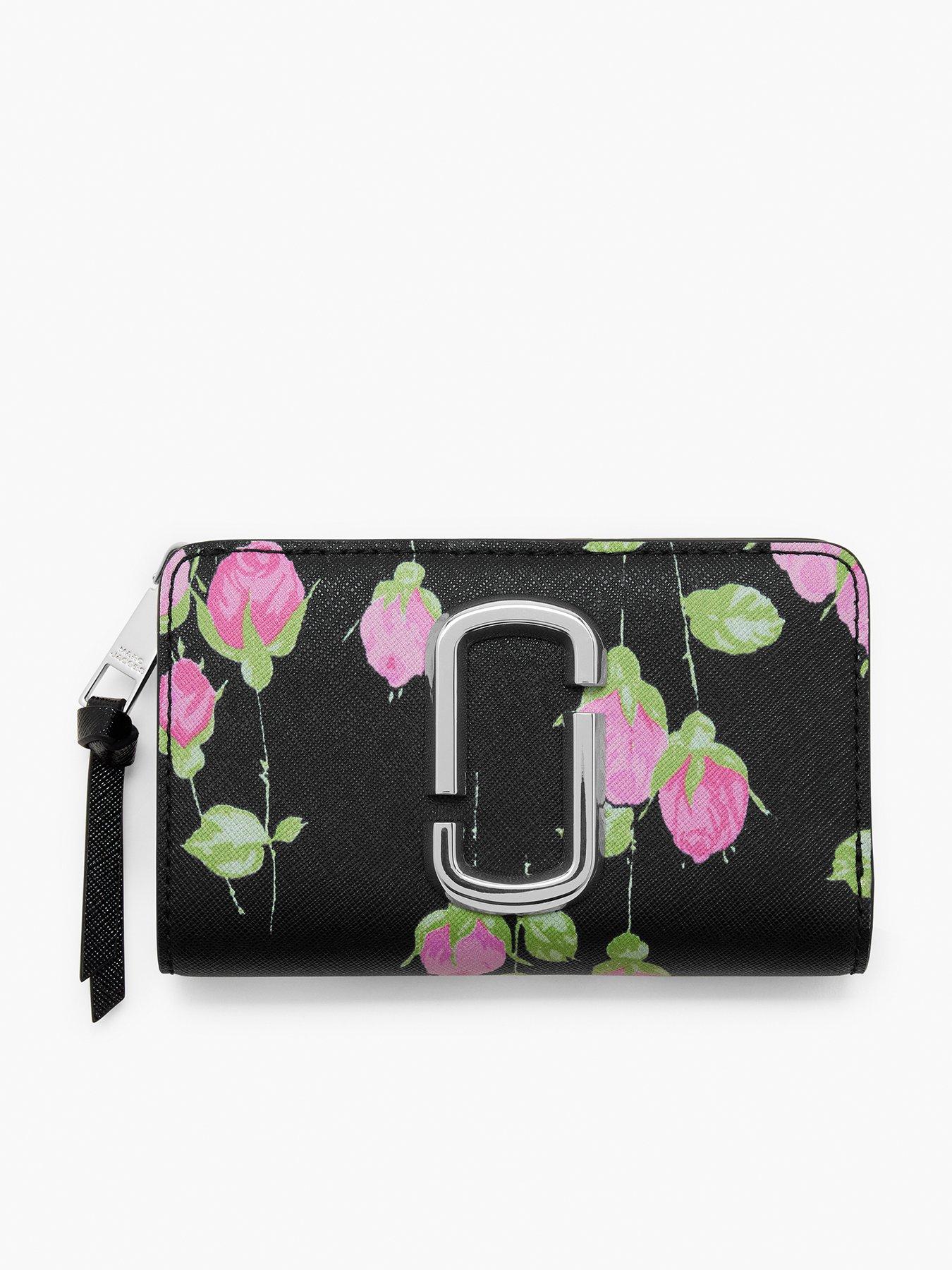Image 1 of 4 of MARC JACOBS The Compact Wallet - Black/Floral