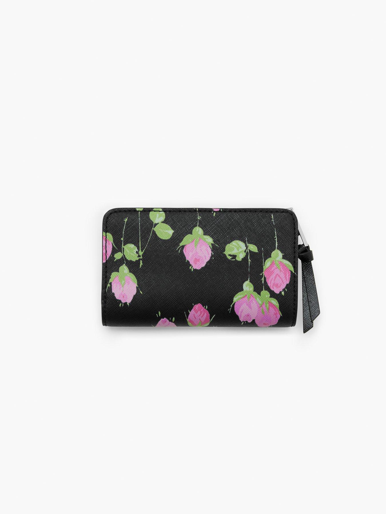 Image 2 of 4 of MARC JACOBS The Compact Wallet - Black/Floral