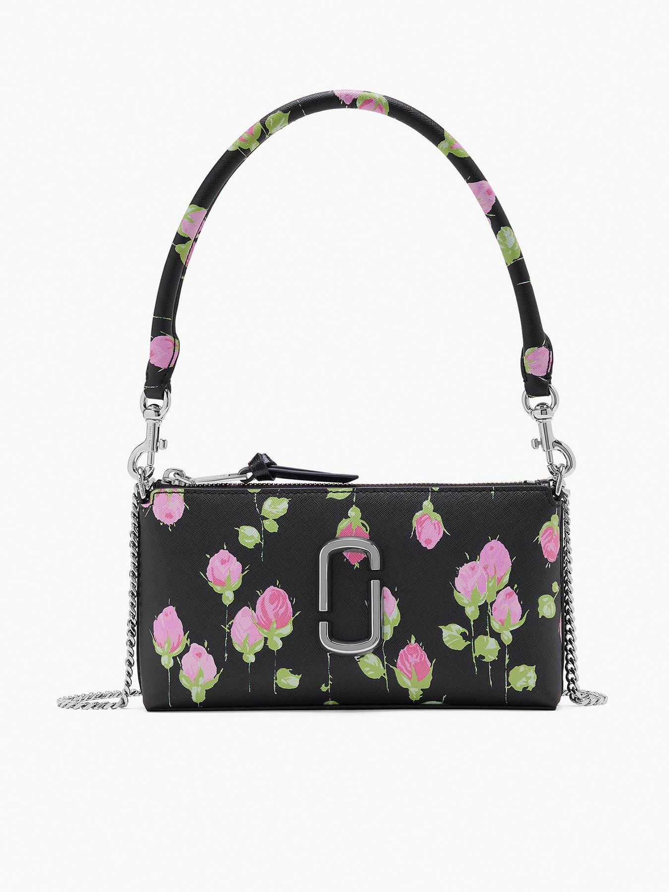 MARC JACOBS The Pochette Snapshot Floral Convertible Shoulder Bag - Black