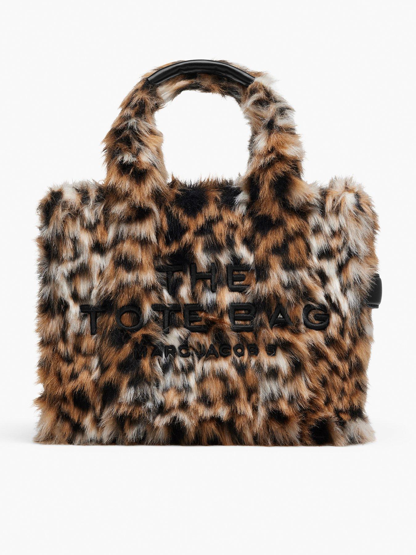 Image 1 of 5 of MARC JACOBS The Small Leopard Print Tote Bag - Brown