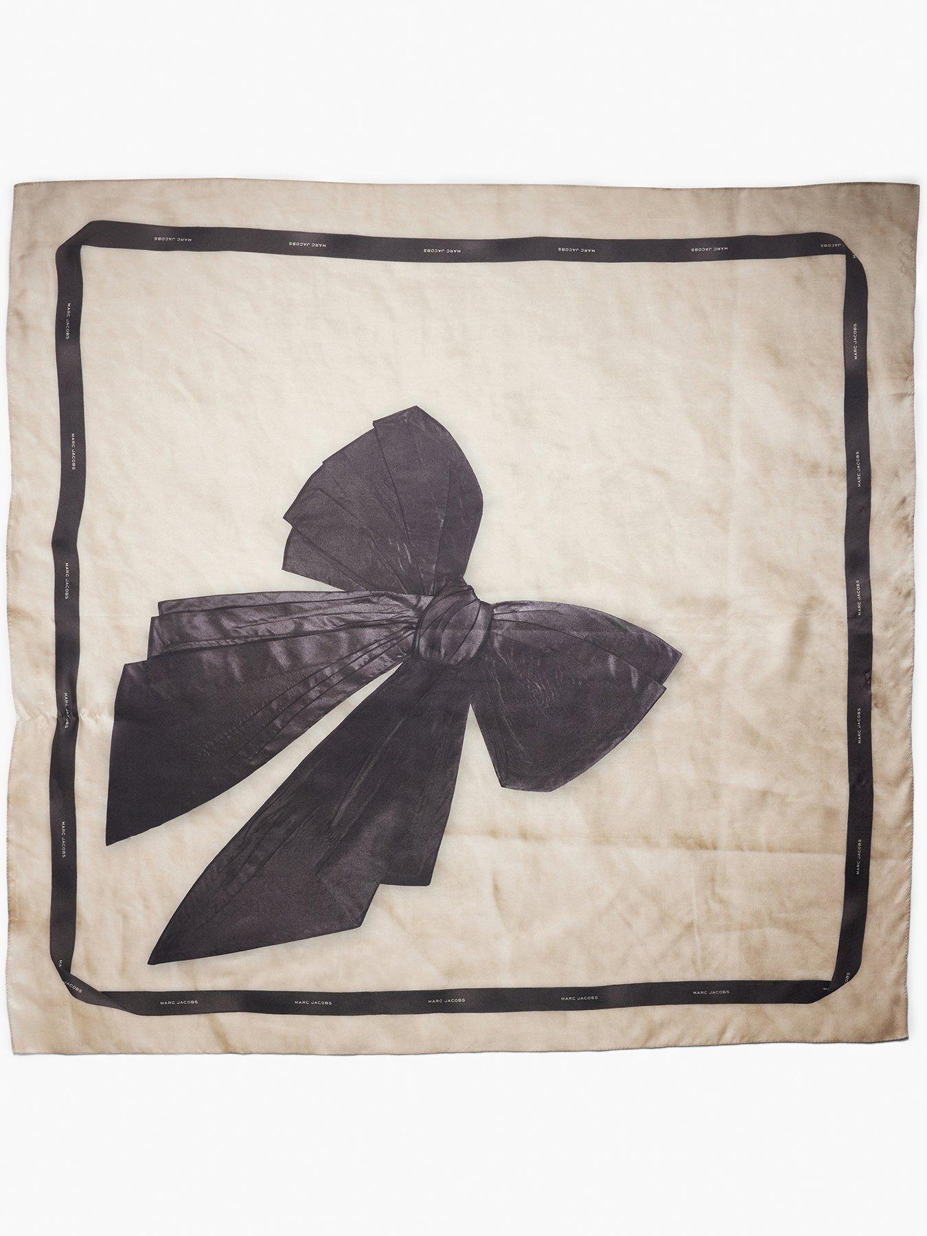 MARC JACOBS Bow Silk Scarf - White