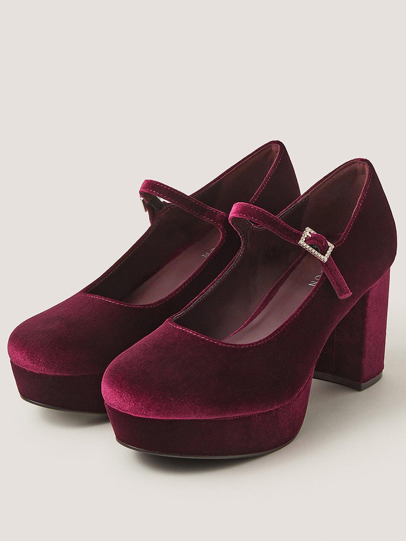 Image 2 of 3 of Monsoon Polly Velvet Mary Janes