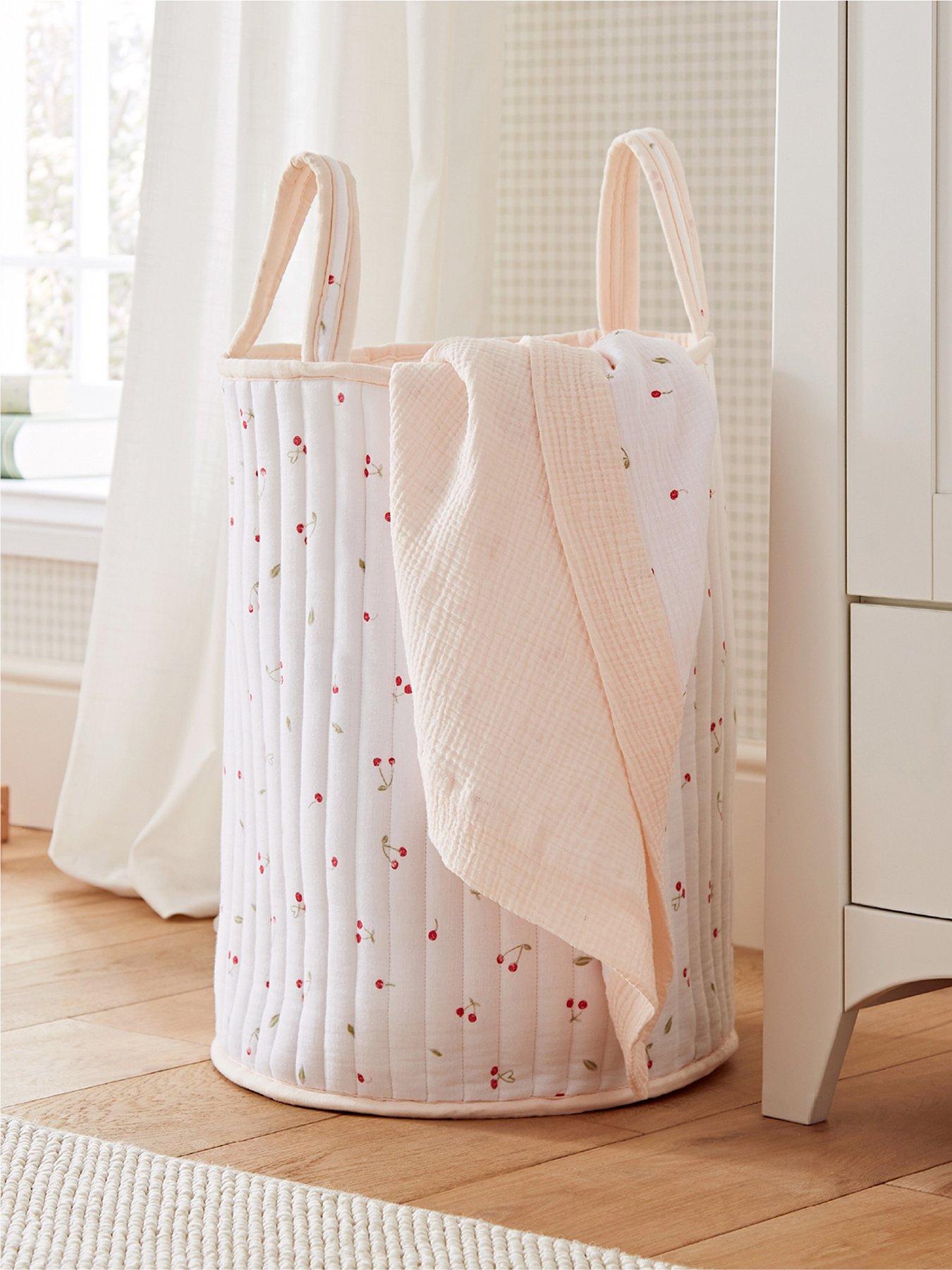CuddleCo Large Storage Basket - Ditsy Cherry