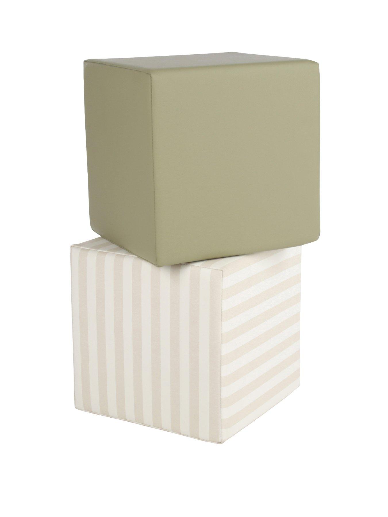 Image 2 of 5 of CuddleCo Play Cubes 2pc Cookie Stripe/Olive