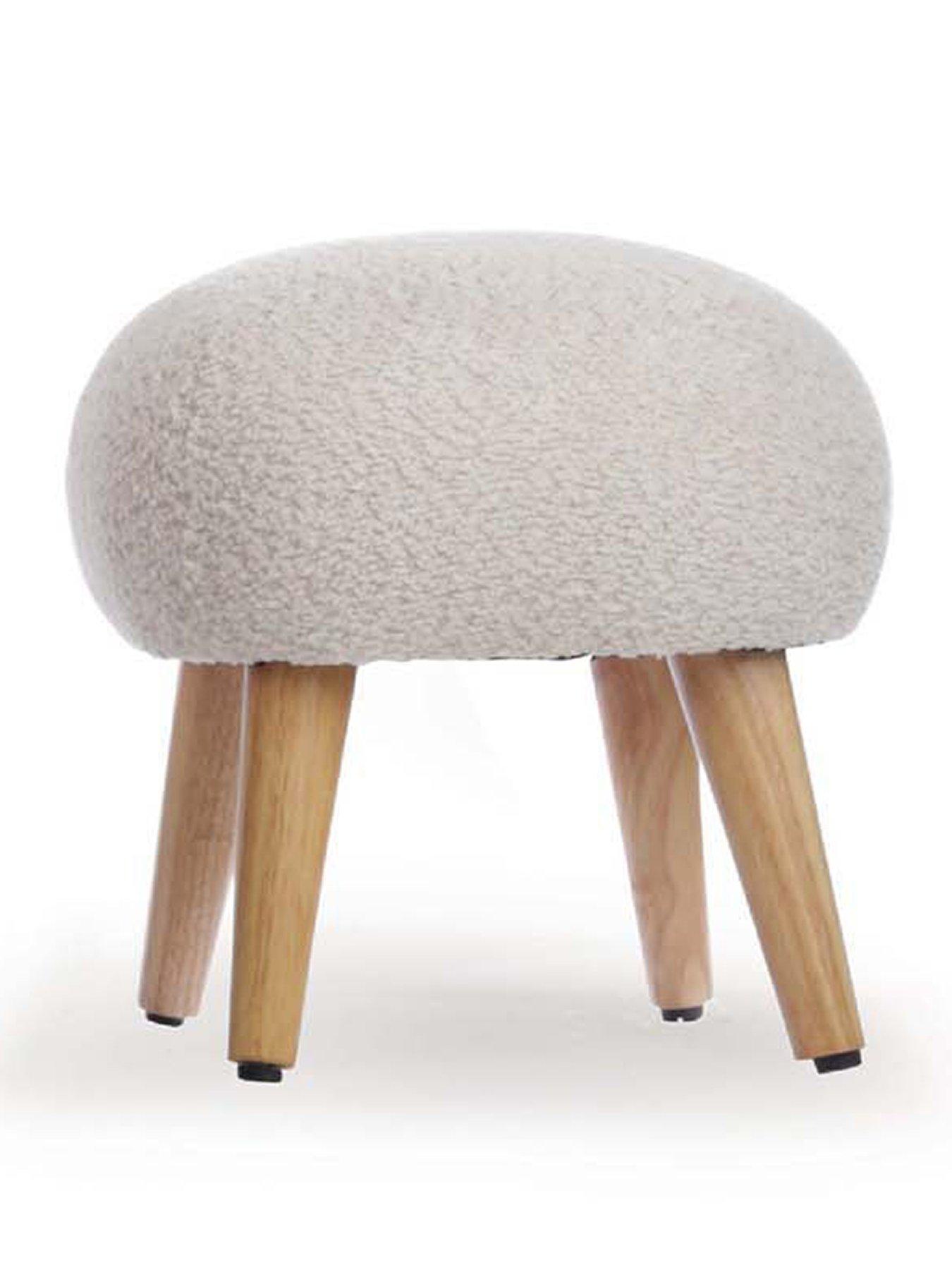 Image 2 of 4 of CuddleCo Etta Foot Stool - Boucle Mushroom