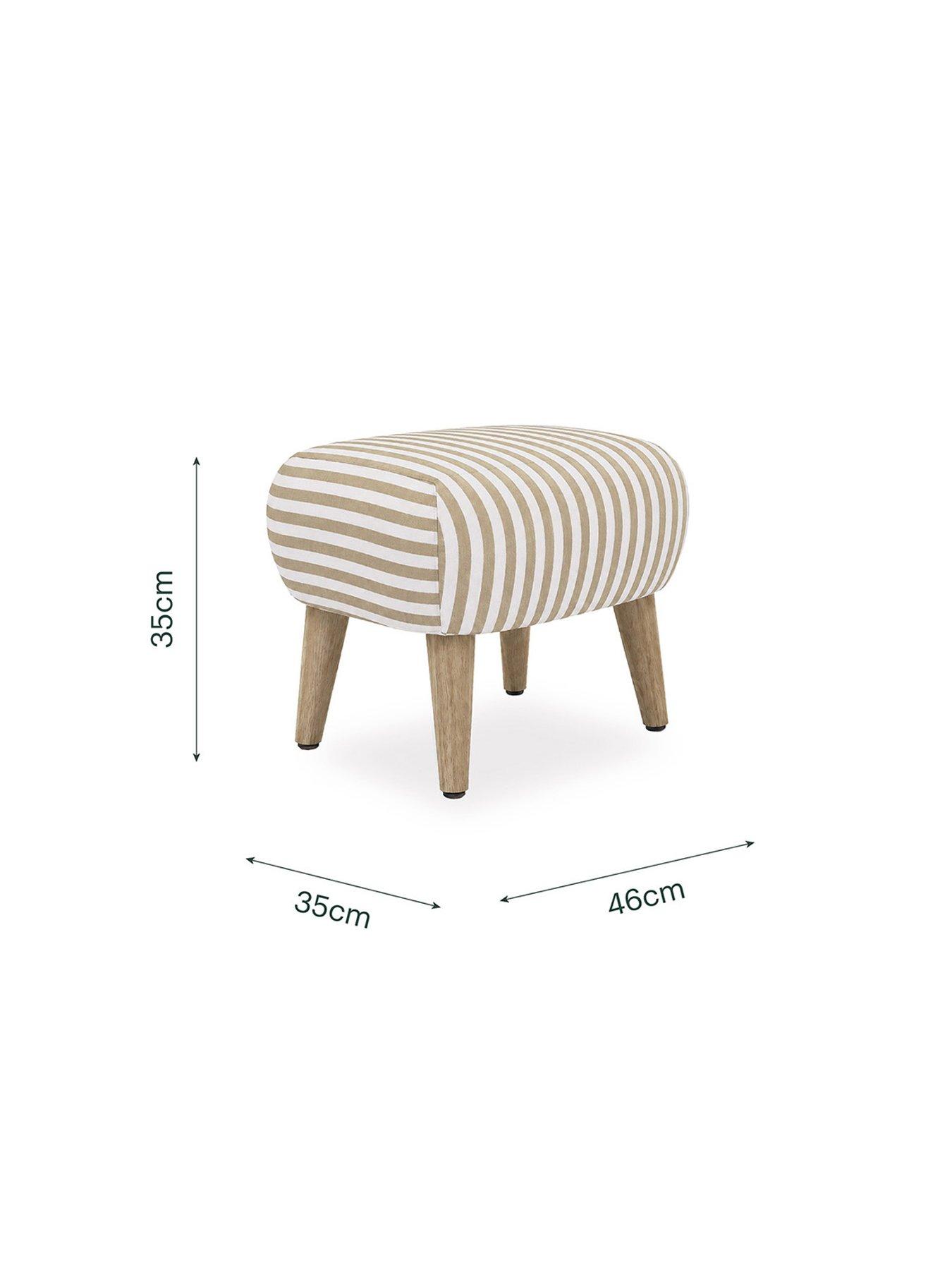Image 5 of 6 of CuddleCo Etta Foot Stool - Beach Stripe