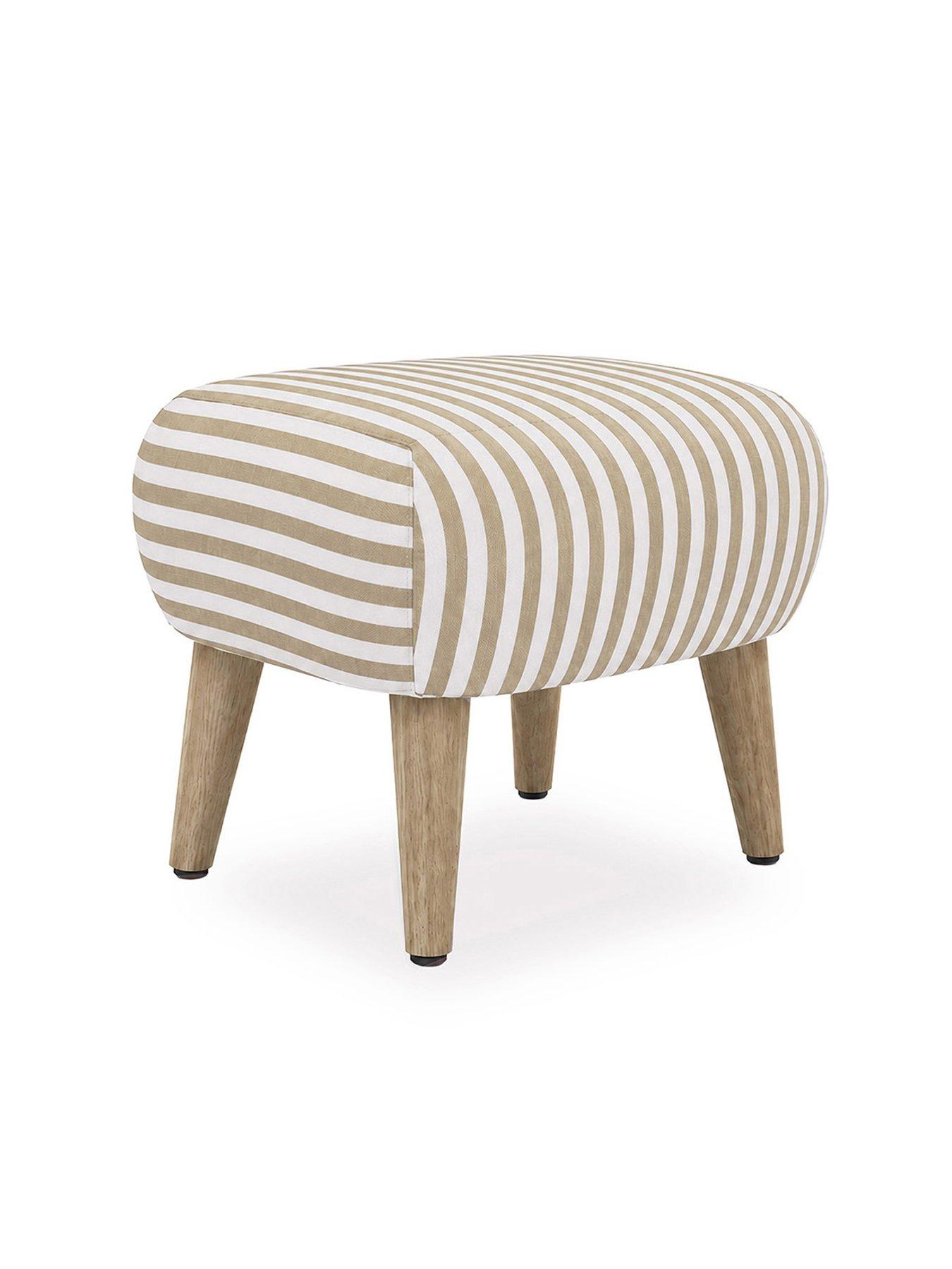 Image 6 of 6 of CuddleCo Etta Foot Stool - Beach Stripe